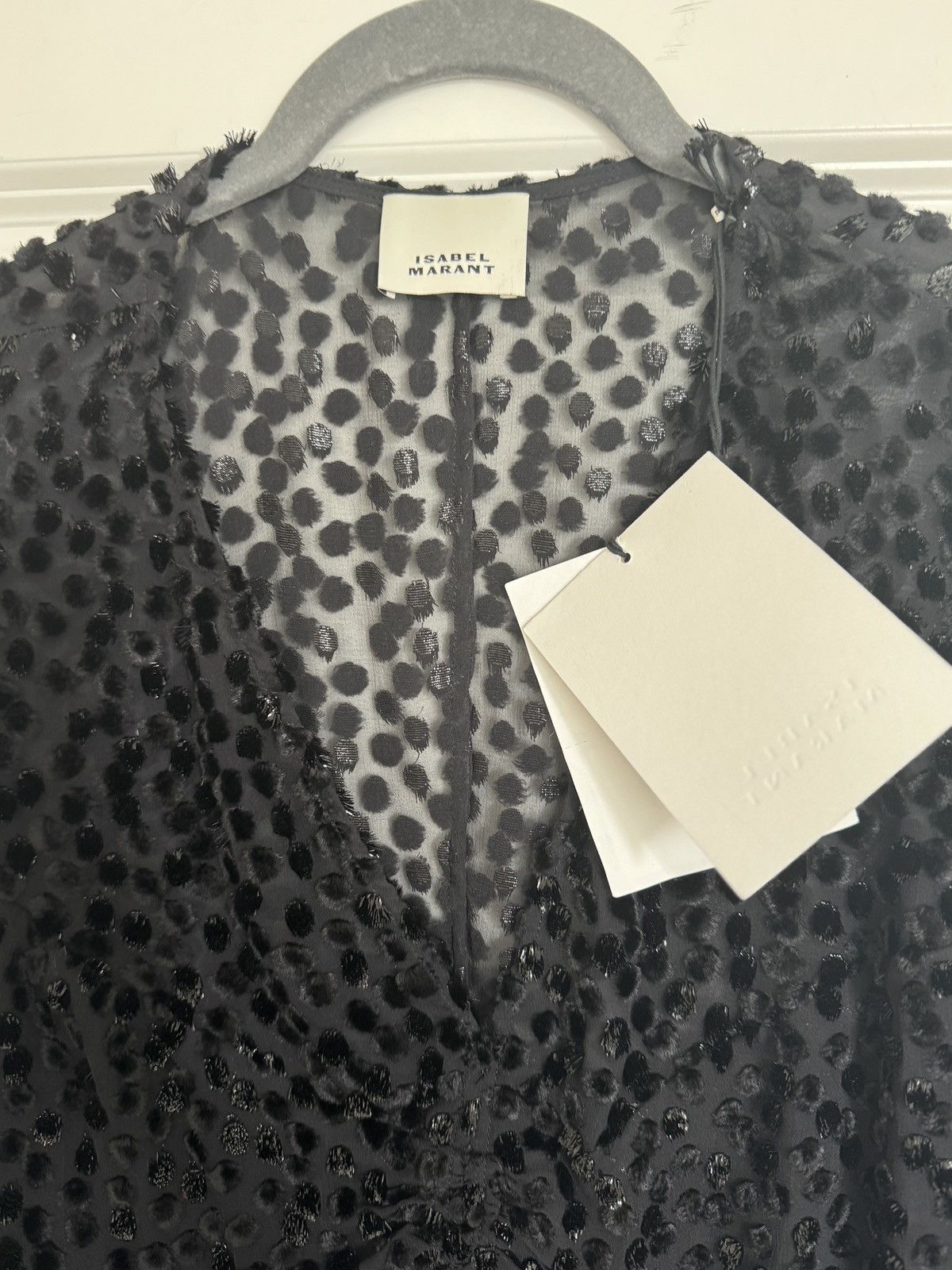 Isabel Marant ISABEL MARANT Ulietta metallic devoré-velvet blouse FR 42 Size M / US 6-8 / IT 42-44 - 4 Thumbnail