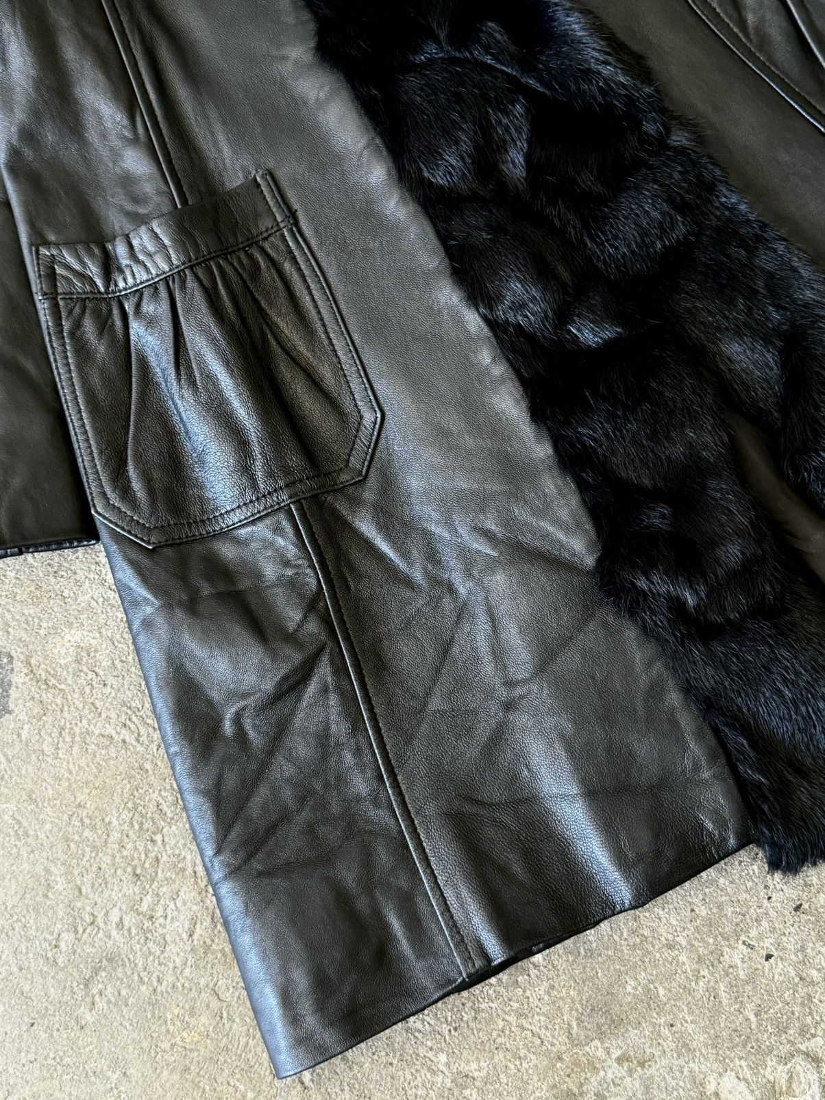Hermes Vintage Archive Hermes -Maison Margiela - Fur -Leather Coat Size M / US 6-8 / IT 42-44 - 2 Thumbnail