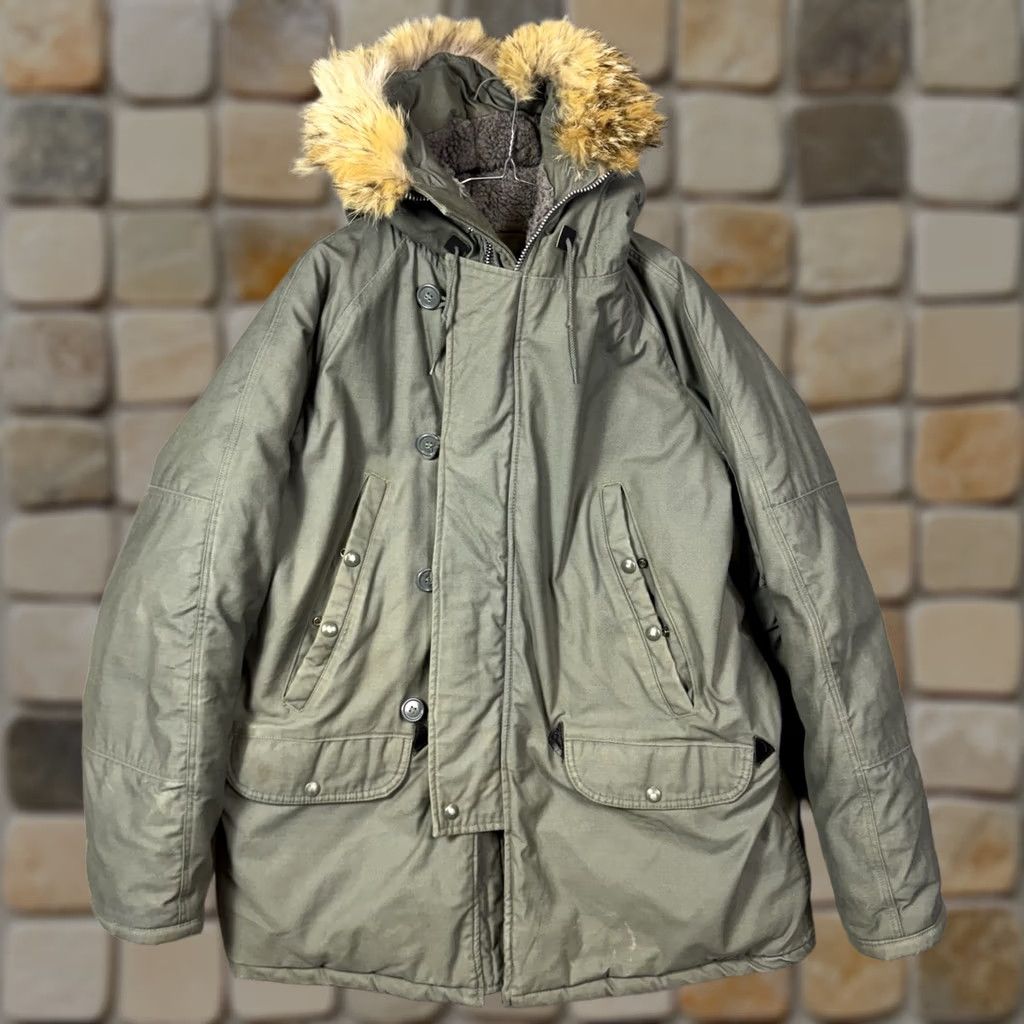 Vintage N-3B/F Parka Extreme Cold Weather Spiewak Golden Fleece Men L Fur Hood Scovill Size US L / EU 52-54 / 3 - 1 Thumbnail