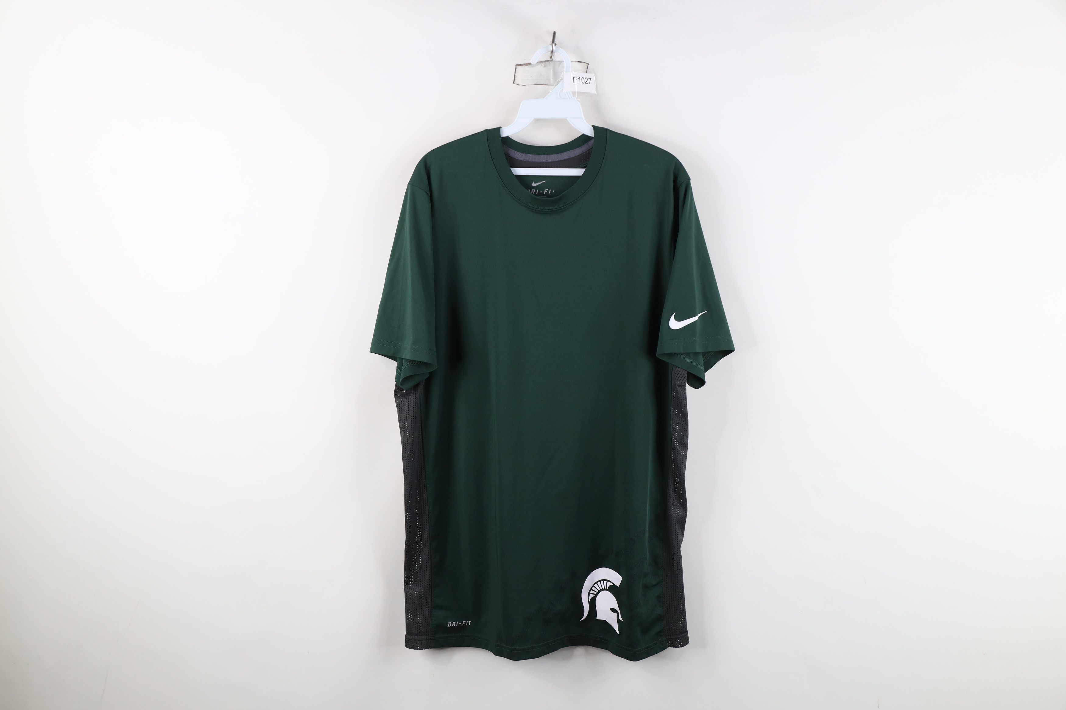 Nike Nike Michigan State University Short Sleeve T-Shirt Green Size US L / EU 52-54 / 3 - 1 Thumbnail