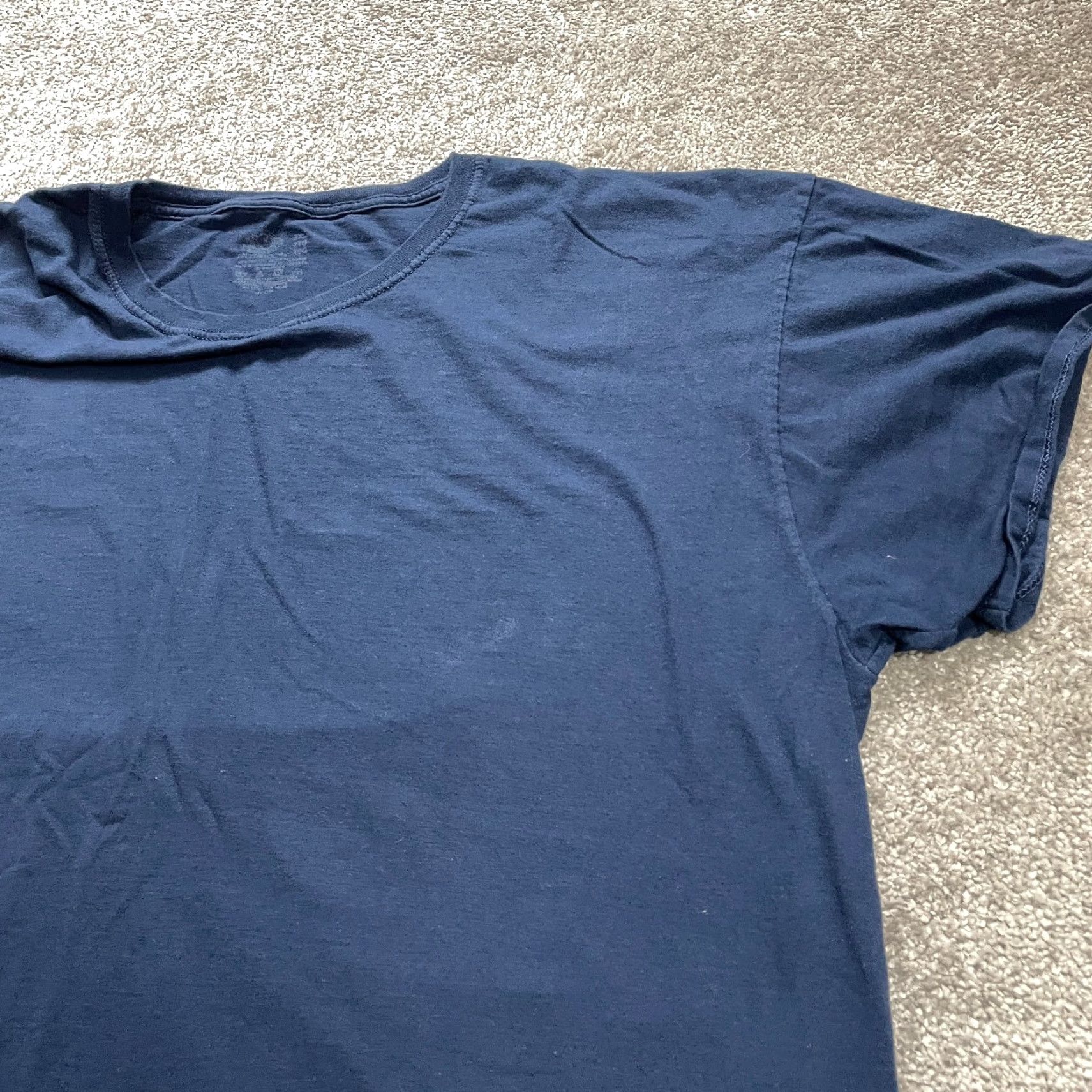 Fruit Of The Loom Fruit Of The Loom Basic Crew Neck T-Shirt Mens 2XL Navy Blue Casual Classic Outdoor Cotton Size US XXL / EU 58 / 5 - 5 Thumbnail