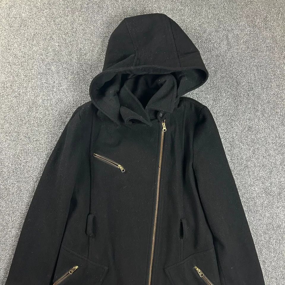 Mango MNG Mango Coat Womens Medium Full Zip Hooded Trench Overcoat Size M / US 6-8 / IT 42-44 - 2 Thumbnail