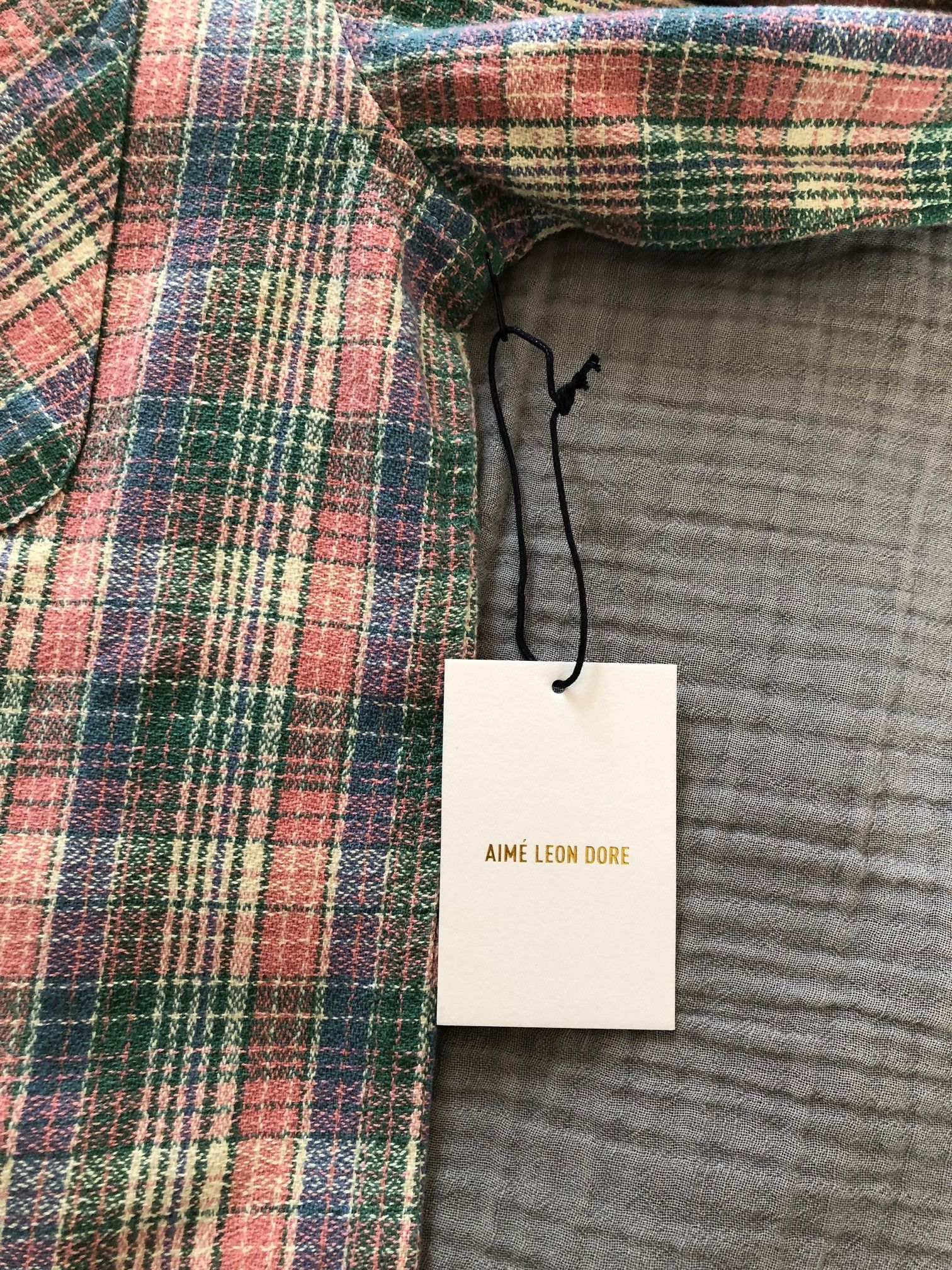 Aime Leon Dore Aime Leon Dore Leisure Shirt Pink Green Plaid XS NWT ALD Size US XS / EU 42 / 0 - 4 Thumbnail
