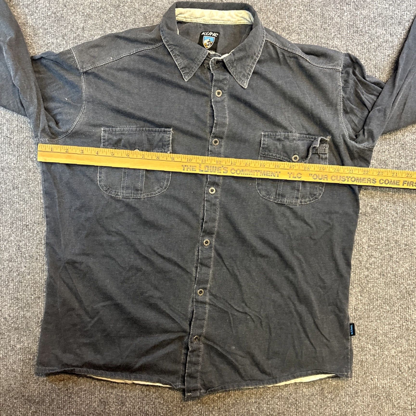 Vintage Kuhl Shirt Descendr Button-Up Medium Organic Cotton Hiking Mens Blue Grey Size US M / EU 48-50 / 2 - 5 Thumbnail