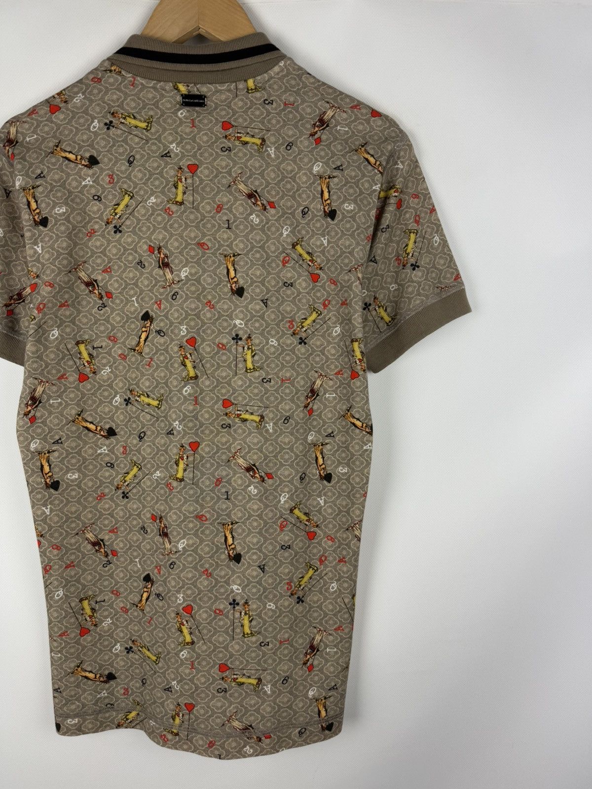 Dolce & Gabbana D&G Playing Cards Overprinted Short Sleeve Polo Shirt Size US M / EU 48-50 / 2 - 15 Thumbnail
