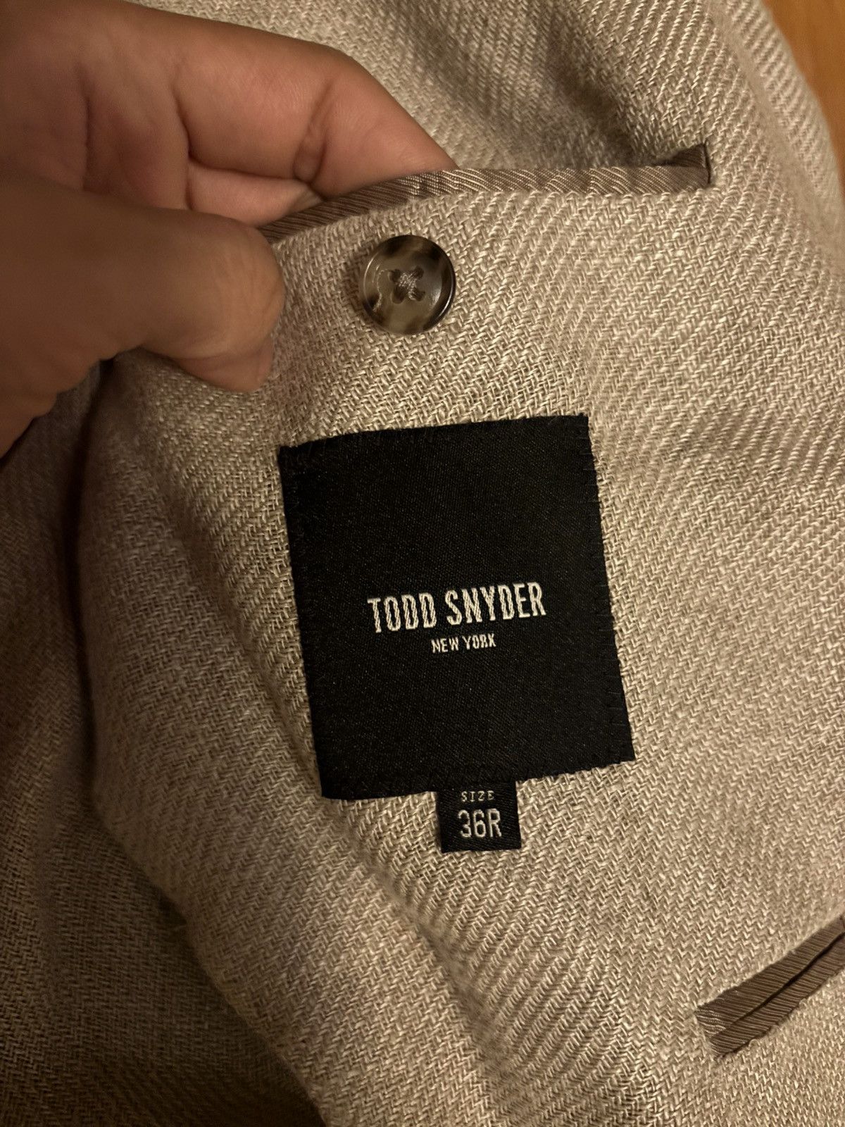 Todd Snyder Beige 100% linen blazer Size 36R - 6 Thumbnail