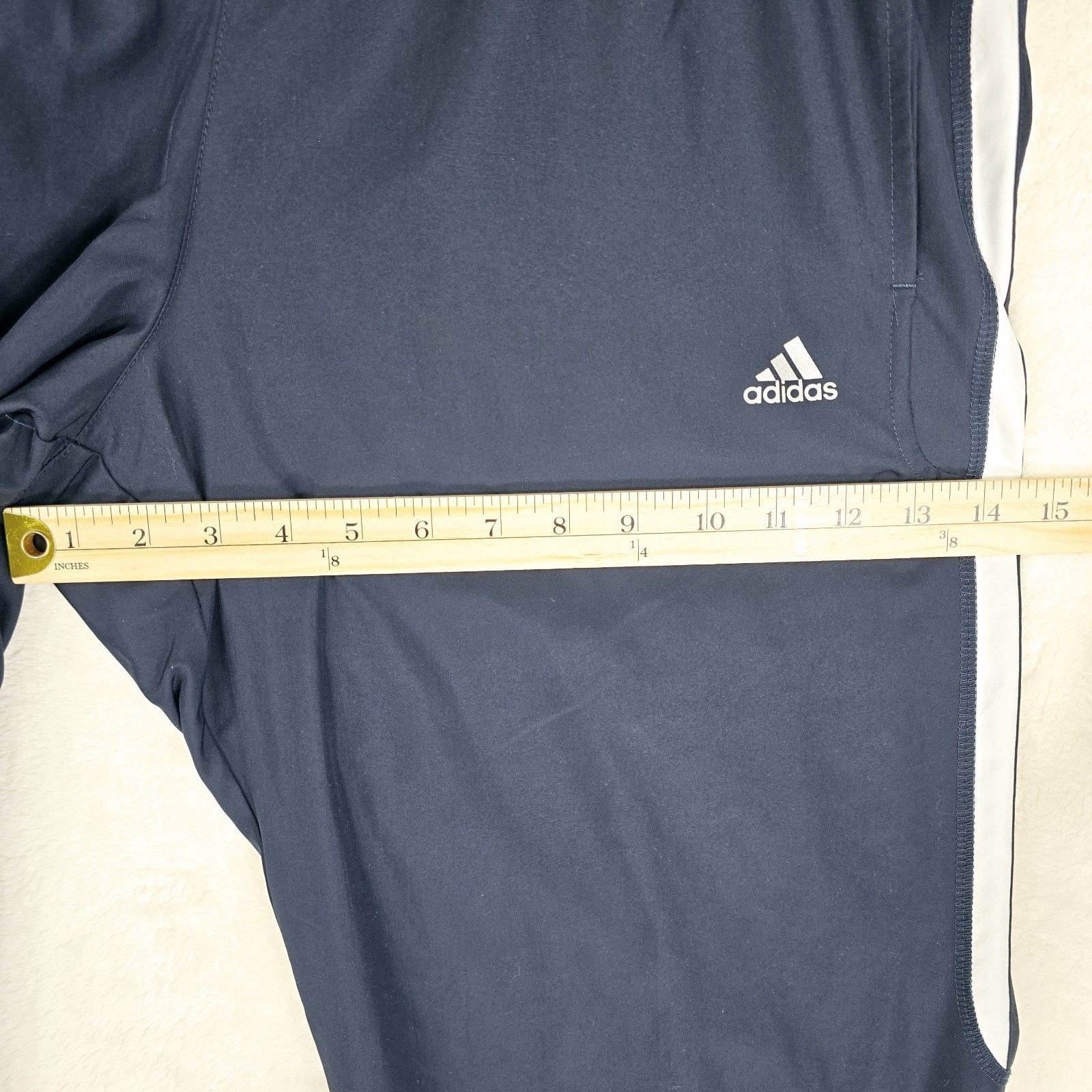 Adidas Adidas Track Pants Blue Windbreaker Ankle Zip Baggy Y2K M Size US 36 / EU 52 - 15 Thumbnail