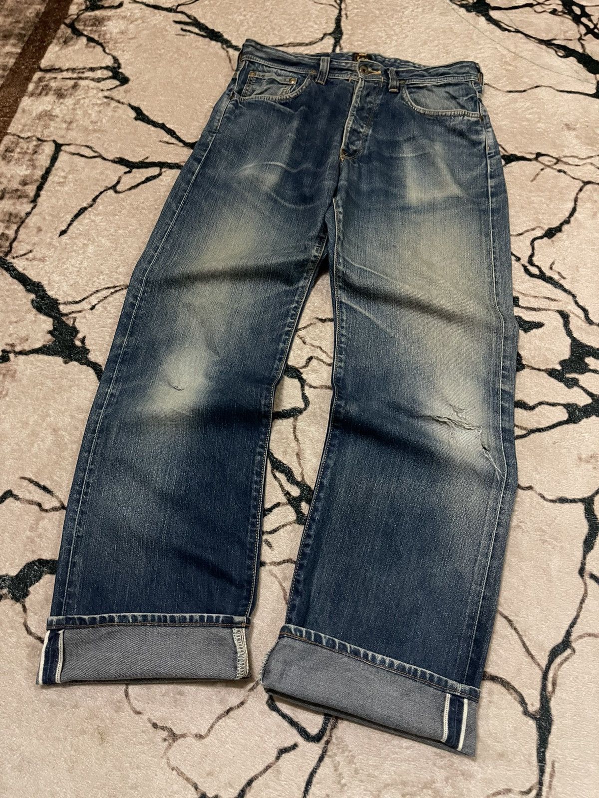 Lee 90'S REPRO LEE COWBOY 1101 BUCKLE BACK SELVEDGE JEANS DENIM | Grailed