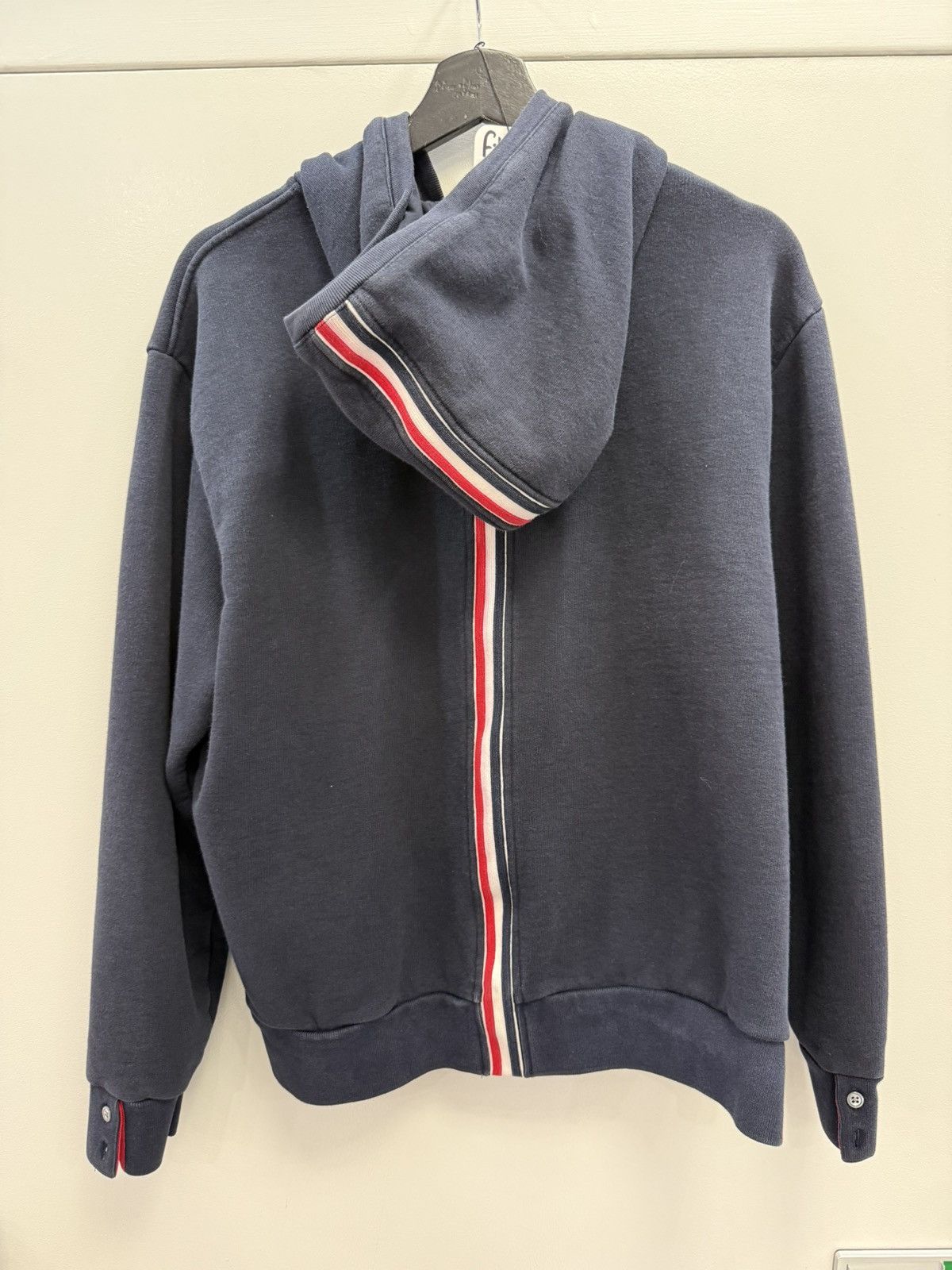 Thom Browne Thom Browne Navy Stripe Hoodie Size US L / EU 52-54 / 3 - 4 Thumbnail