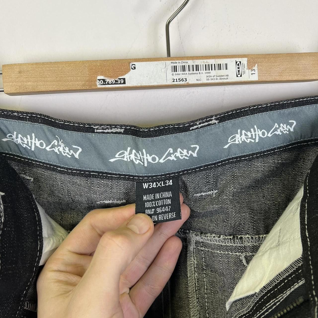 Designer Ghetto Crew Wear Graphic Denim Pants Baggy Skater Jeans Size US 34 / EU 50 - 8 Thumbnail