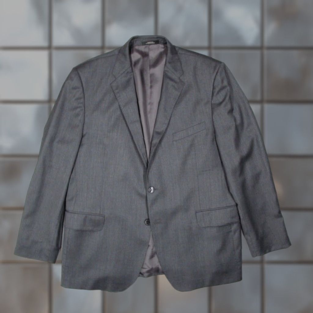 Saks Fifth Avenue Saks Fifth Avenue Ermenegildo Zegna Jacket Men 46 Gray Single-Breasted 2 Button Wool Made in USA Shirt? Size US S / EU 44-46 / 1 - 1 Thumbnail
