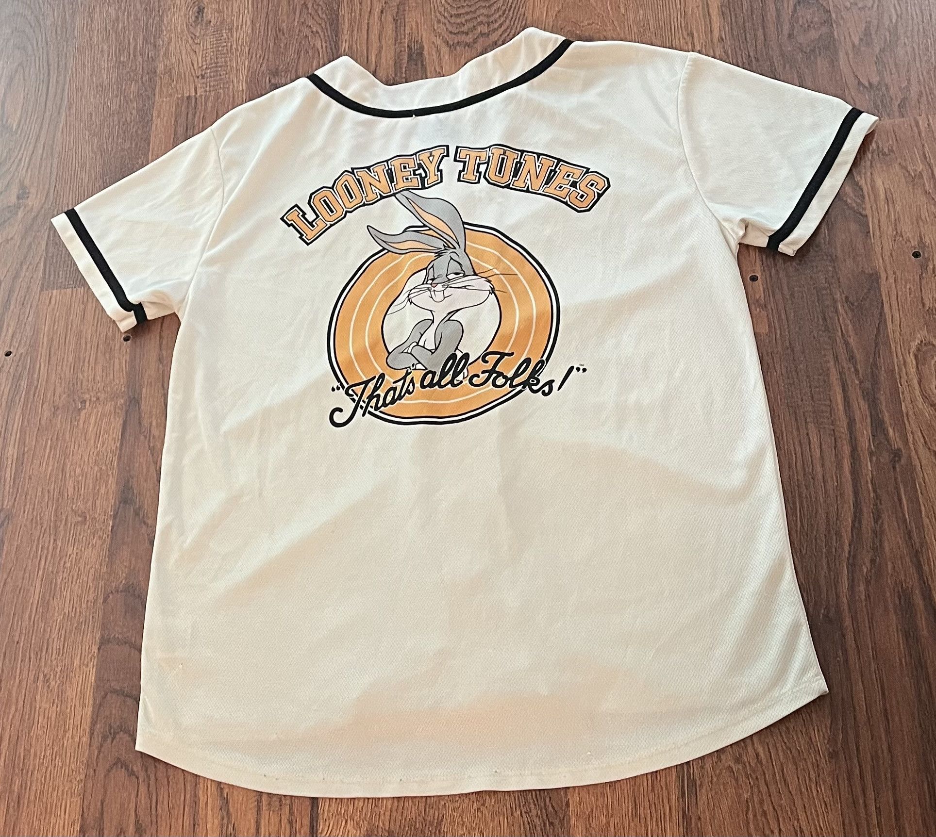 Other Looney Tunes Baseball Jersey Cream Bugs Bunny Daffy Duck Size US M / EU 48-50 / 2 - 2 Thumbnail