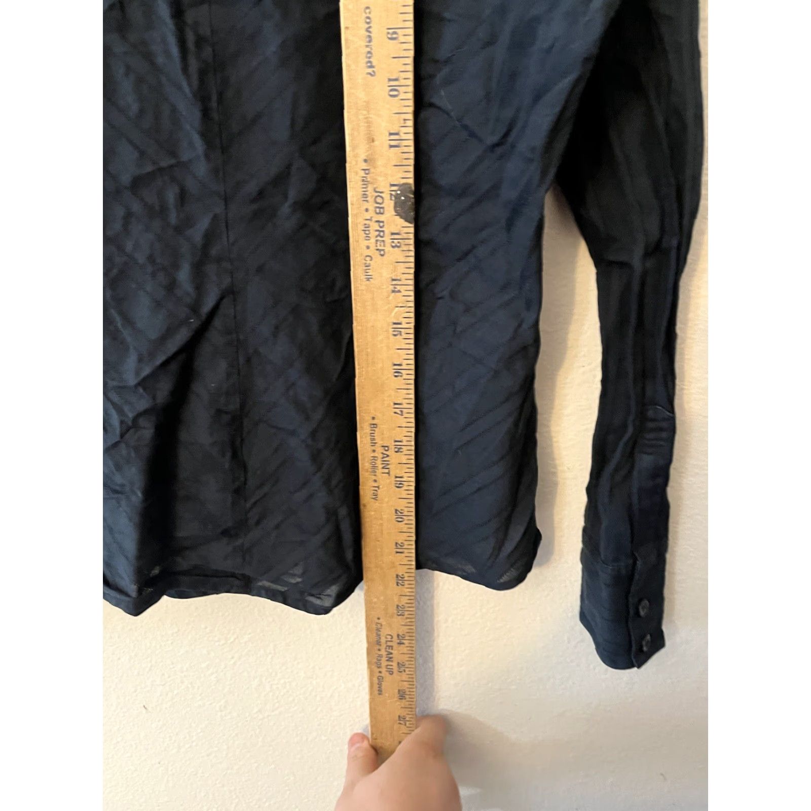 Tommy Hilfiger VINTAGE Tommy Hilfiger Blue Solid Shirt Button Up Cotton Size 10 Women Size L / US 10 / IT 46 - 4 Thumbnail