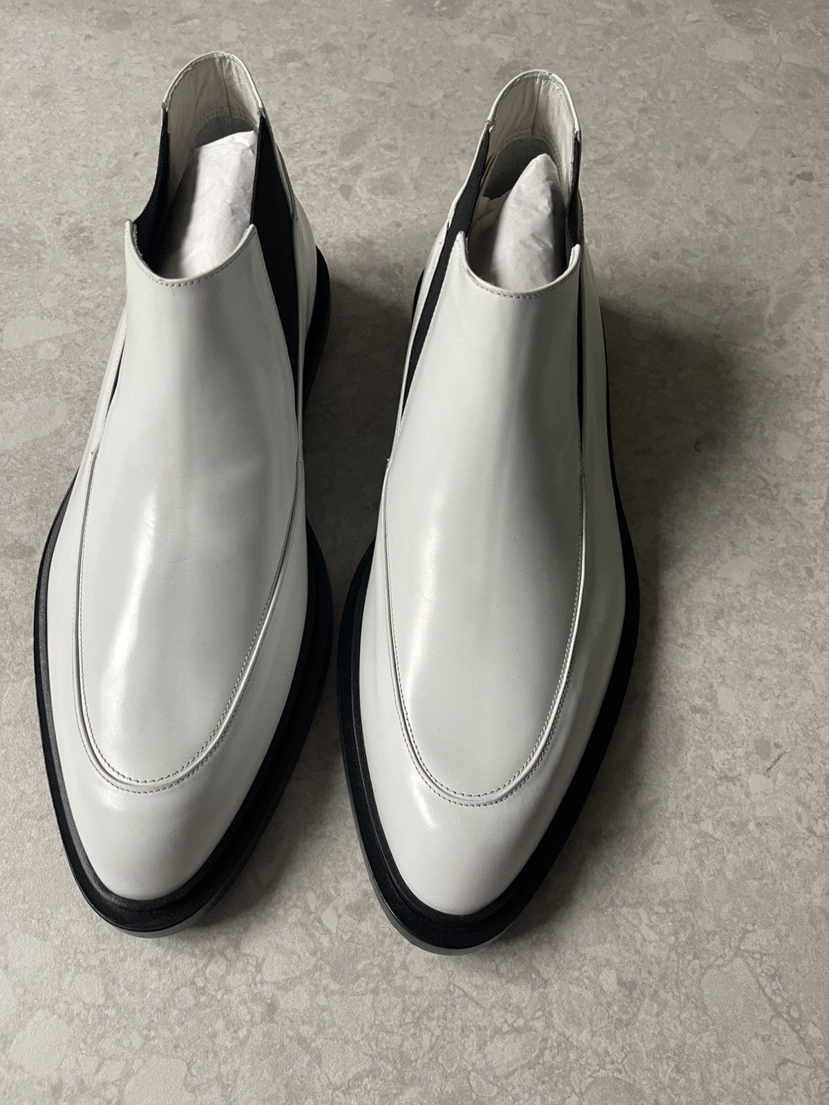 Jil Sander Ankle Boot Spazzolato Optic White Leather Size US 11 / EU 44 - 3 Thumbnail