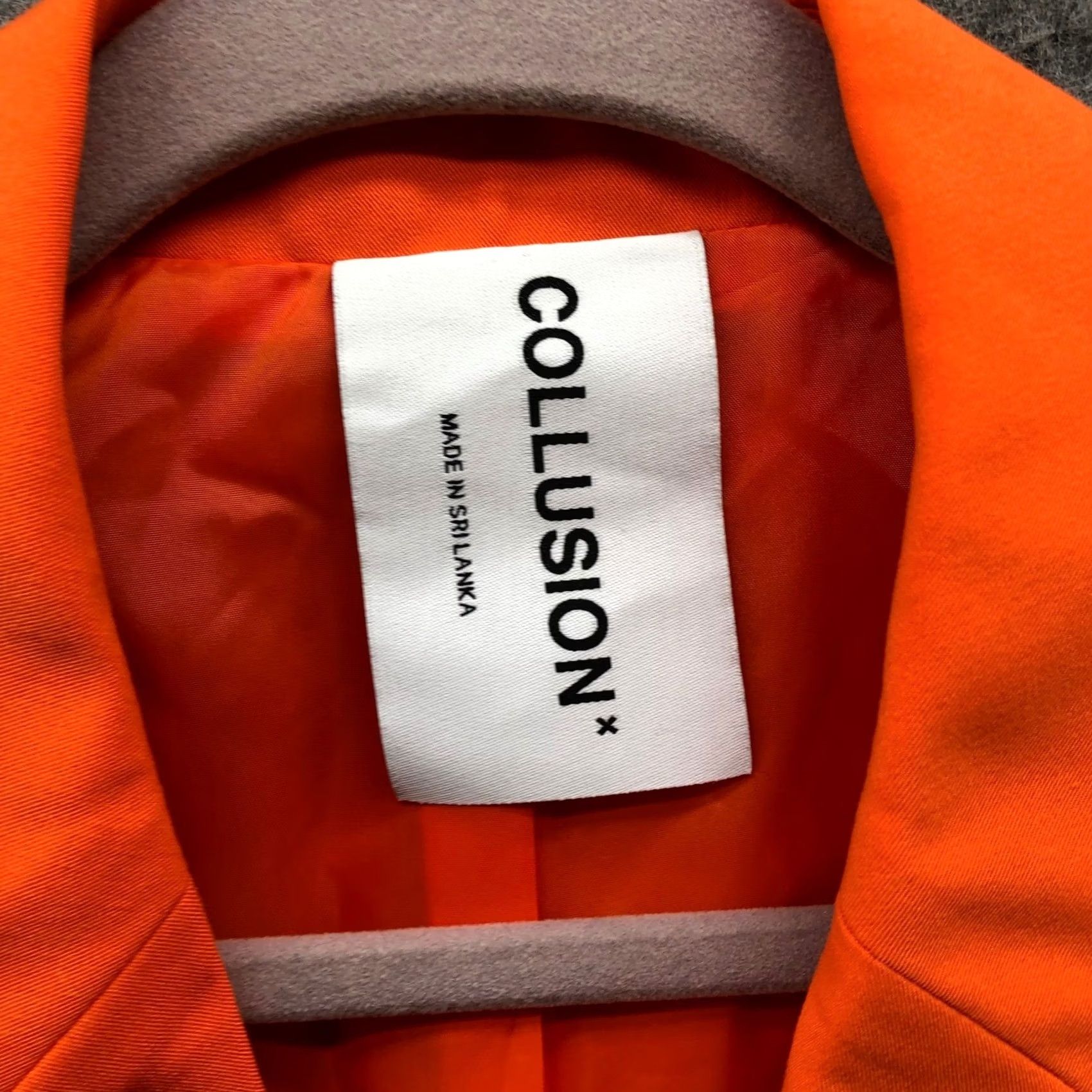 Asos VINTAGE Asos Collusion Oversized Blazer Womens 0 Orange Boyfriend Lightweight One Button Size XS / US 0-2 / IT 36-38 - 6 Thumbnail