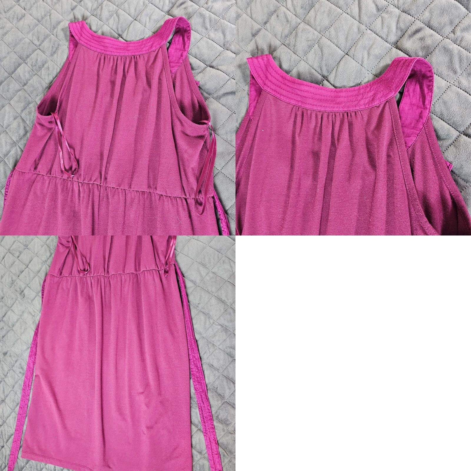 Loft Ann Taylor Loft Petite 4P Purple Sleeveless Blouse Tie Strands Casual Size S / US 4 / IT 40 - 10 Thumbnail