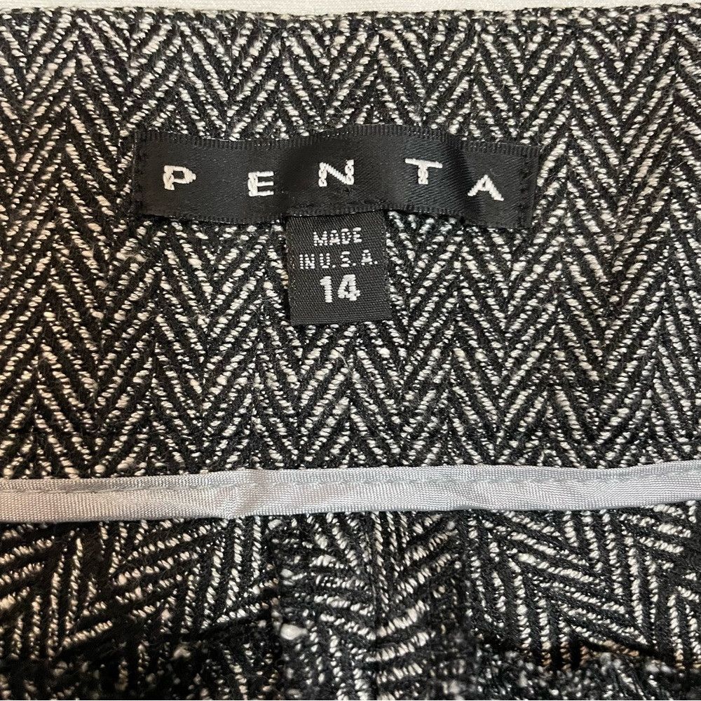 Other Penta Herringbone Grey Velvet Lace Waist Detail Pants Size Size 36" / US 14 / IT 50 - 8 Thumbnail