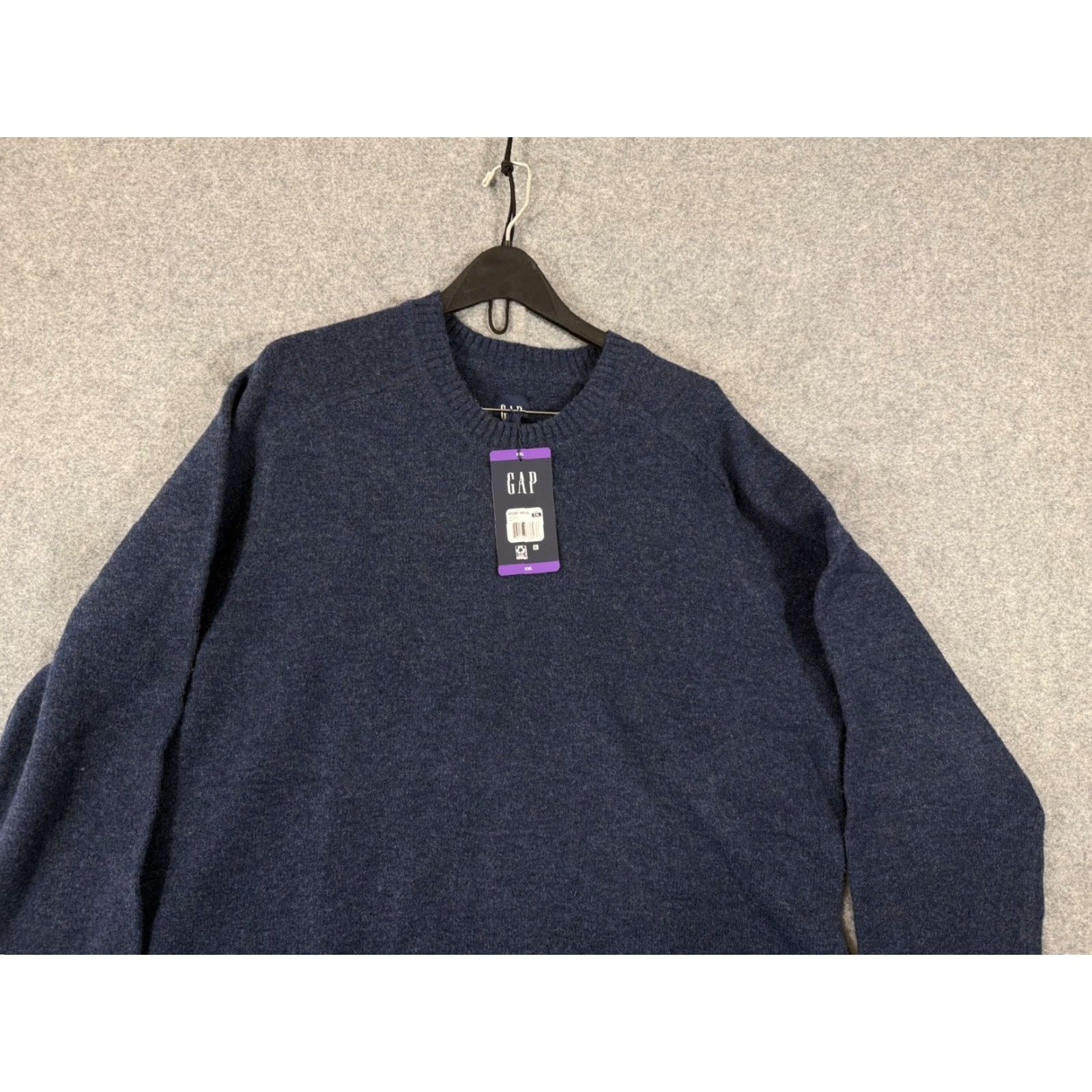 Gap Gap Sweater Mens 2XL Navy Blue Wool Blend Crew Neck Long Raglan Sleeve Pullover NWT Regular Fit Size US XXL / EU 58 / 5 - 2 Thumbnail