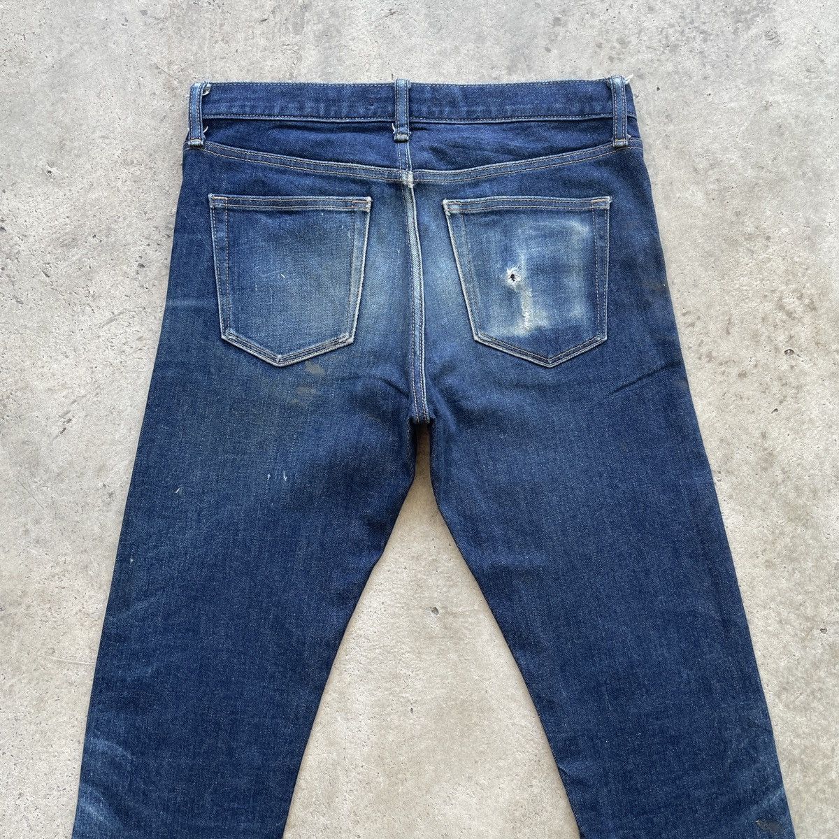 Japanese Brand W32💥 Vintage Japan Skinny Distressed Jeans Selvedge Pants Size US 32 / EU 48 - 9 Thumbnail