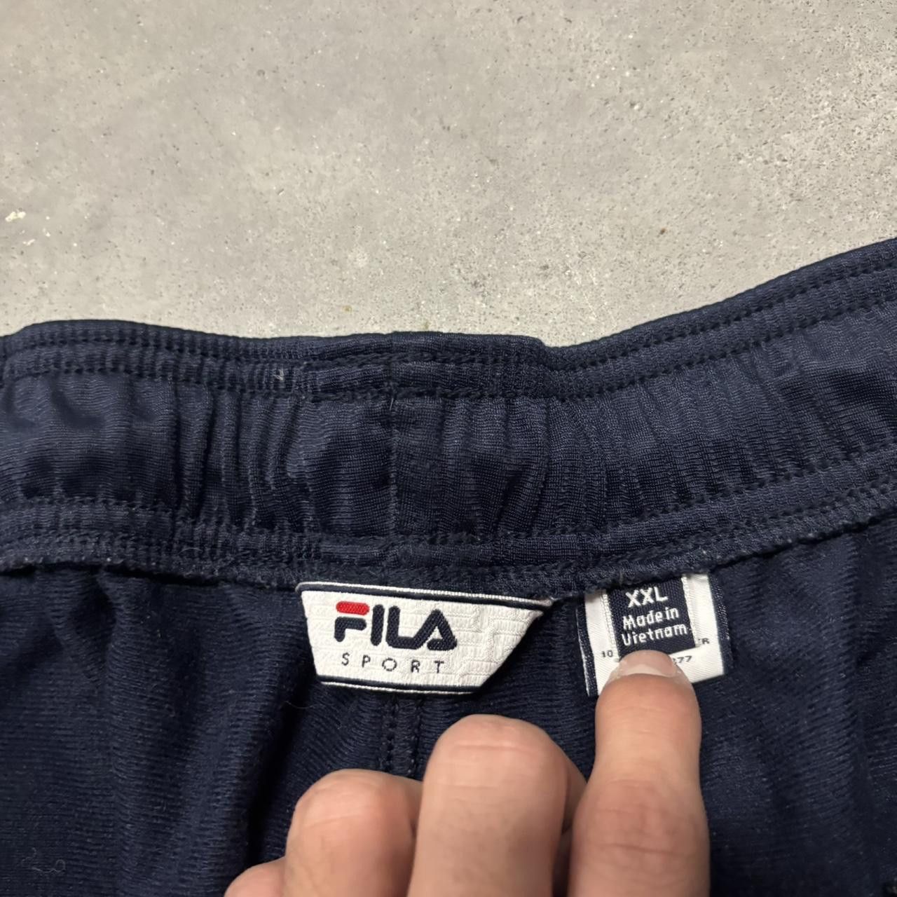 Japanese Brand × Vintage Crazy Vintage Y2K/2000s Baggy Navy Blue Blue Striped Streetwear Essential Track Pants! Size US 36 / EU 52 - 6 Thumbnail
