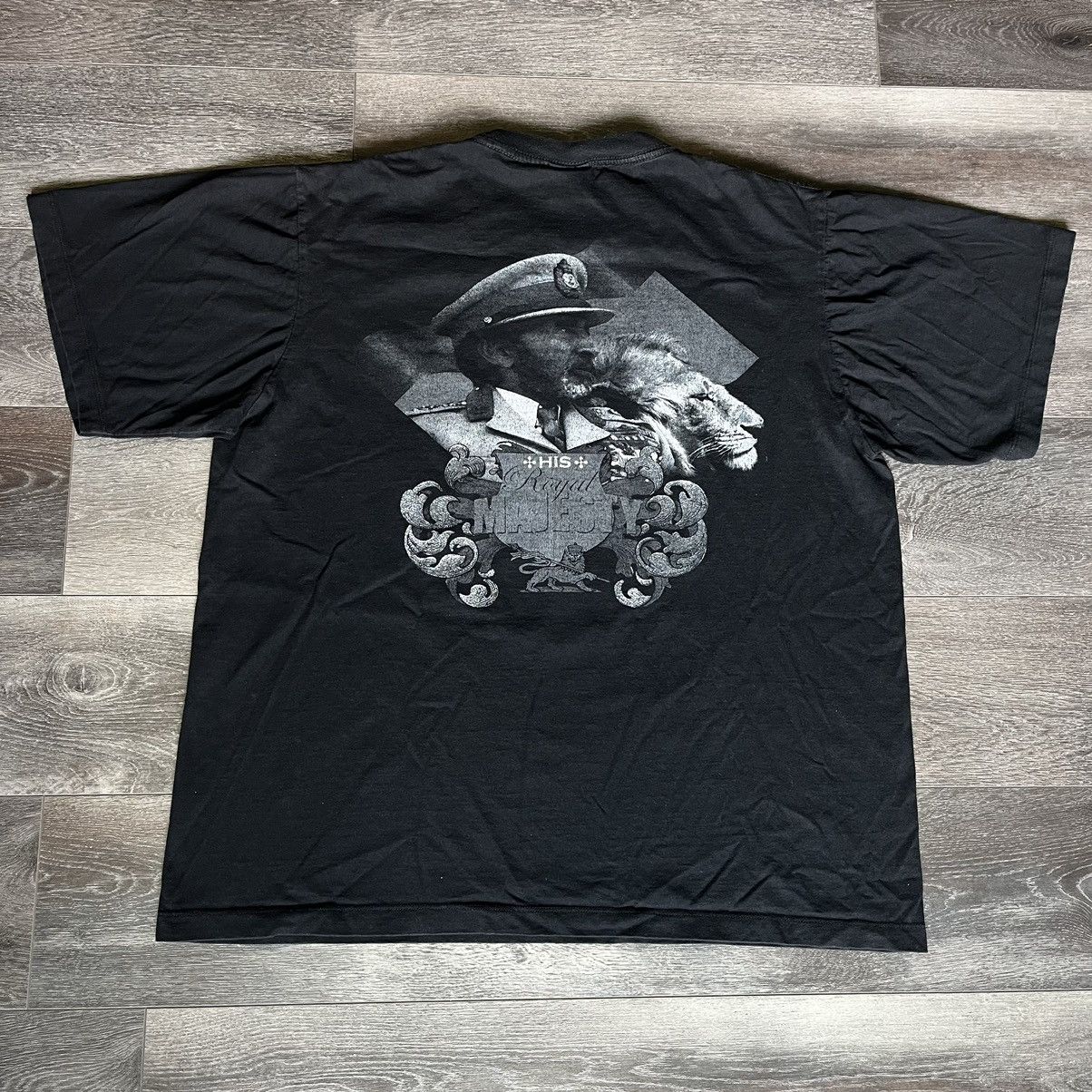 Vintage Vintage 90s Haile Selassie His Royal Majesty Graphic T Shirt Size US XL / EU 56 / 4 - 2 Thumbnail