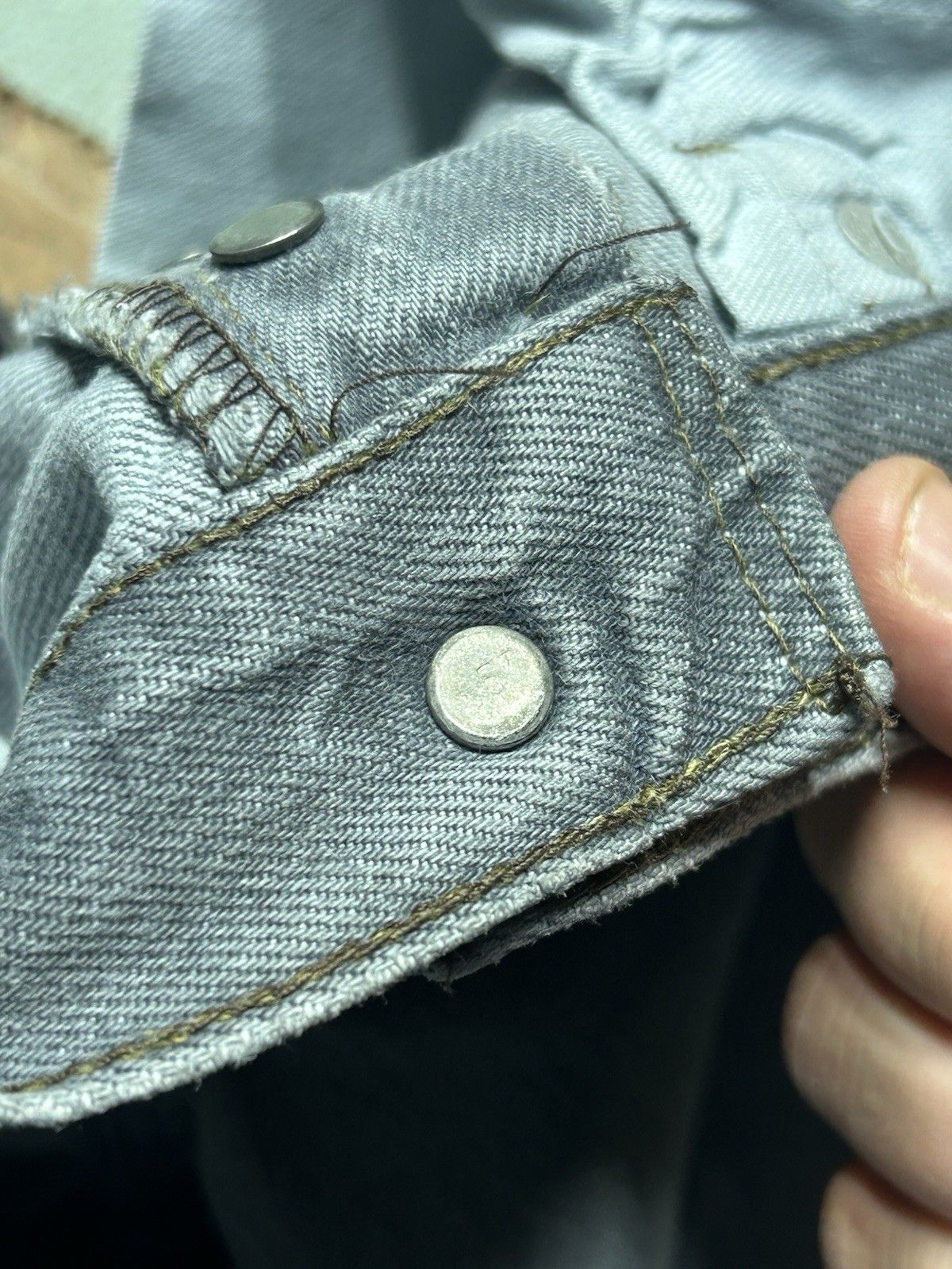 Vintage Vintage 80s Levi’s 501 jeans gray faded black made USA 31x30 Size US 31 - 13 Thumbnail