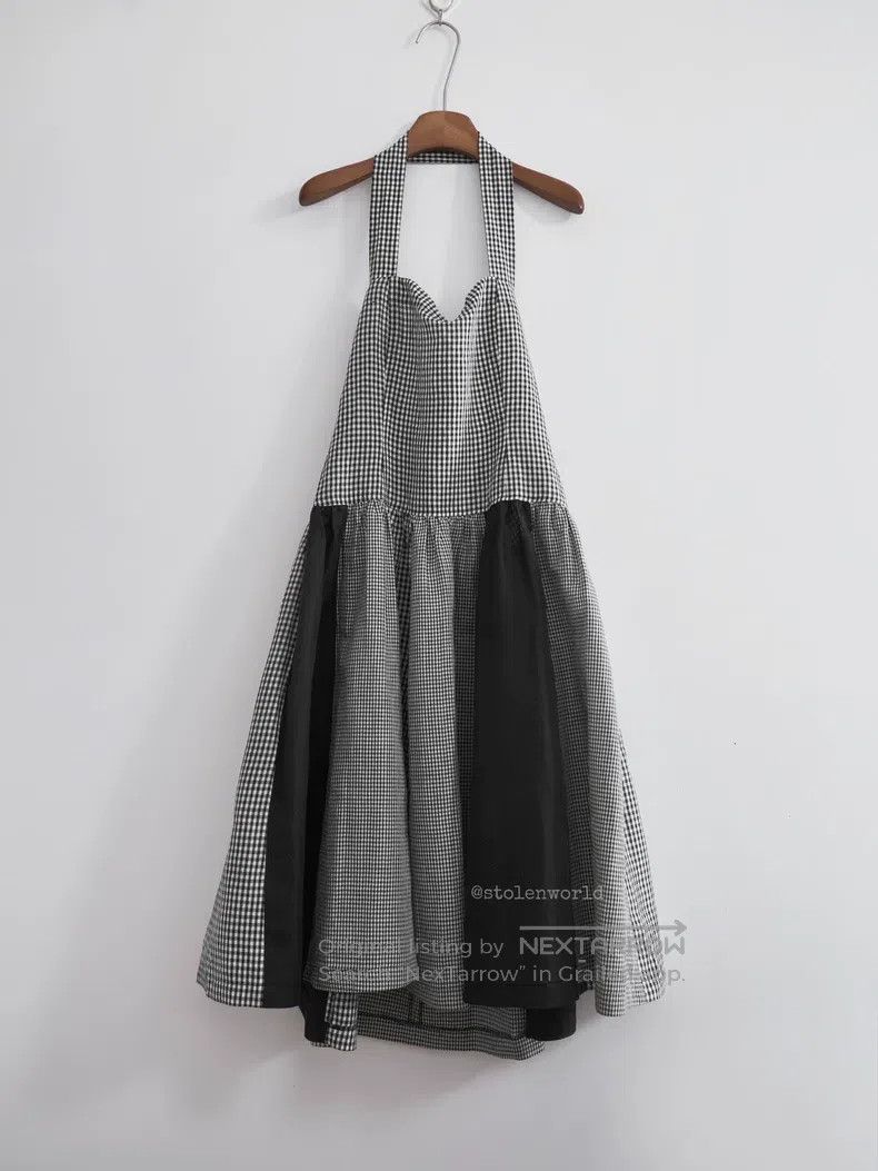 Comme des Garcons Comme des Garcons Black and White Plaid Bareback Dress Size M / US 6-8 / IT 42-44 - 2 Thumbnail