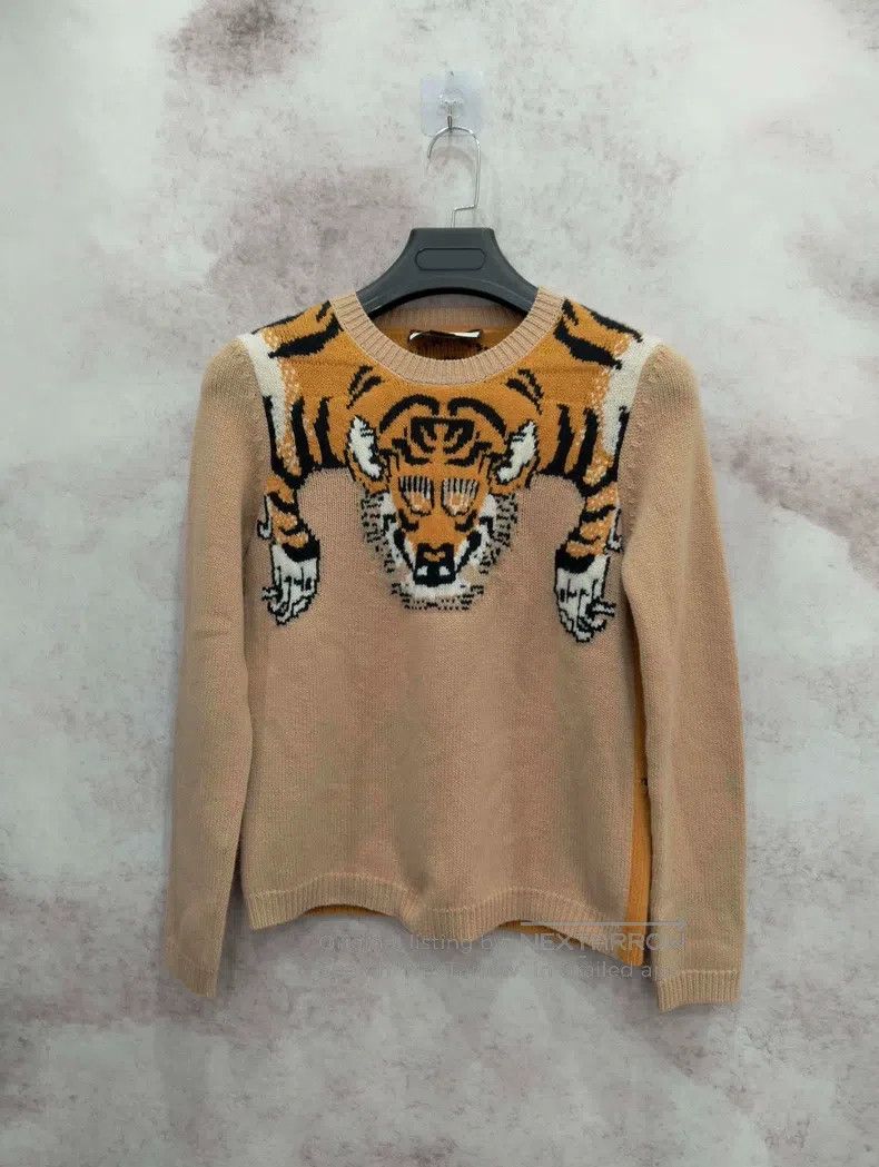 Gucci Gucci Long-sleeved pullover sweater with tiger head Size US M / EU 48-50 / 2 - 1 Thumbnail