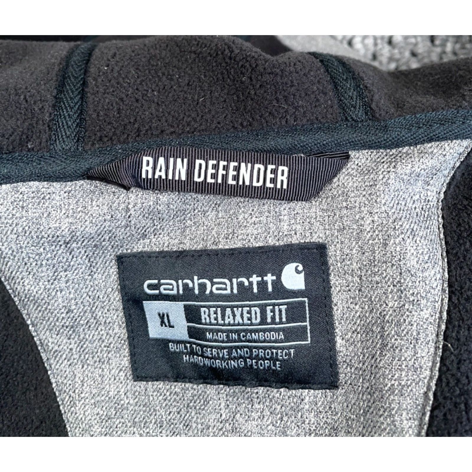 Carhartt Carhartt Rain Defender Hooded Shirt Jacket Adult XL Gray Relaxed Fit 105022 BKH Size US XL / EU 56 / 4 - 3 Thumbnail