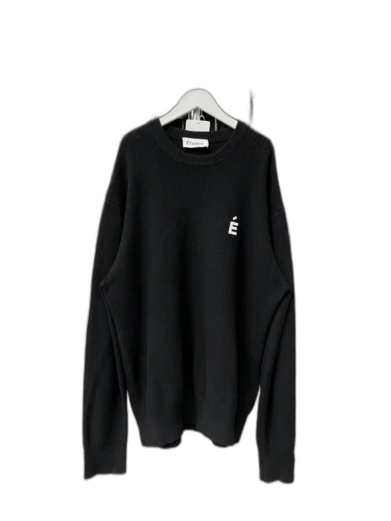 Etudes Etudes Black Sweater with Logo-yf Size US M / EU 48-50 / 2 - 1 Thumbnail