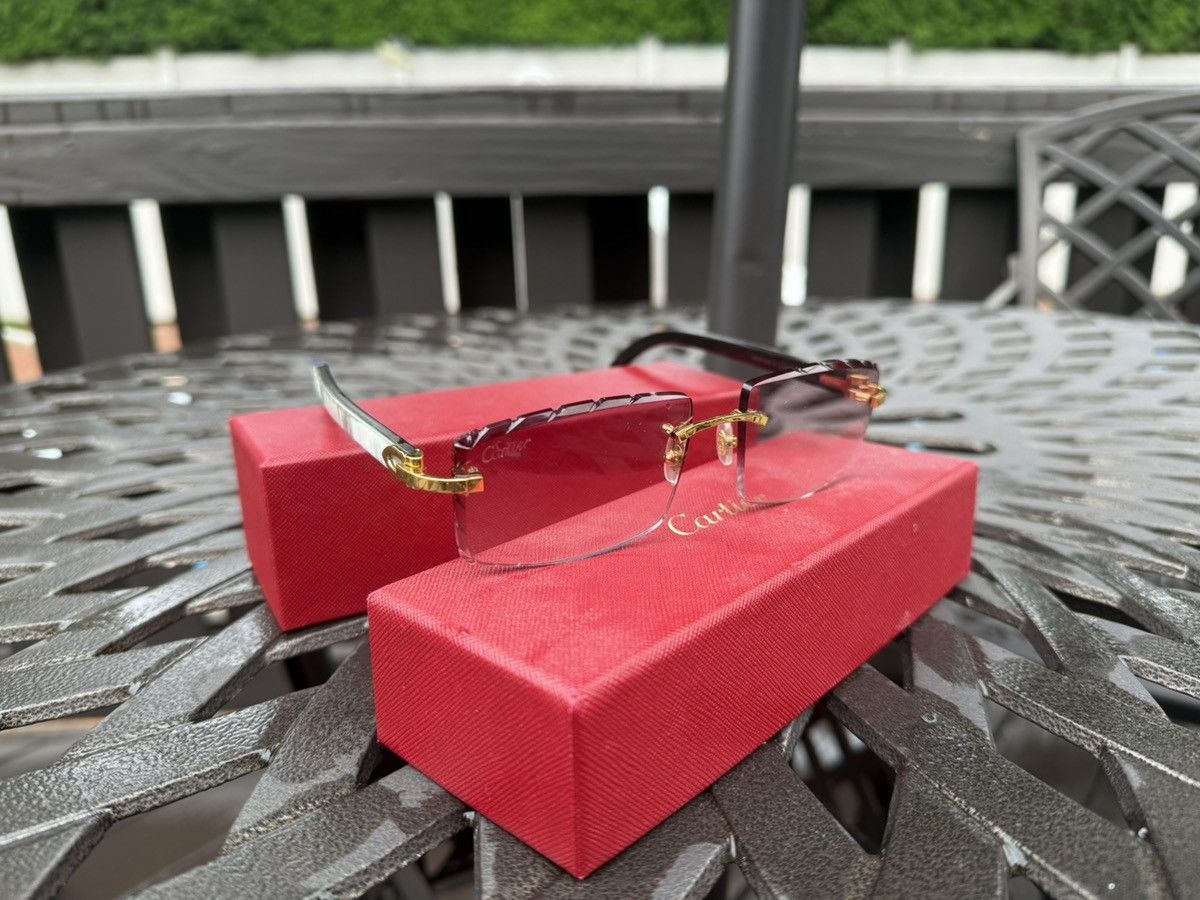 Cartier Cartier Buffalo Horn Sunglasses Rose tint diamond cut lens Size ONE SIZE - 1 Thumbnail