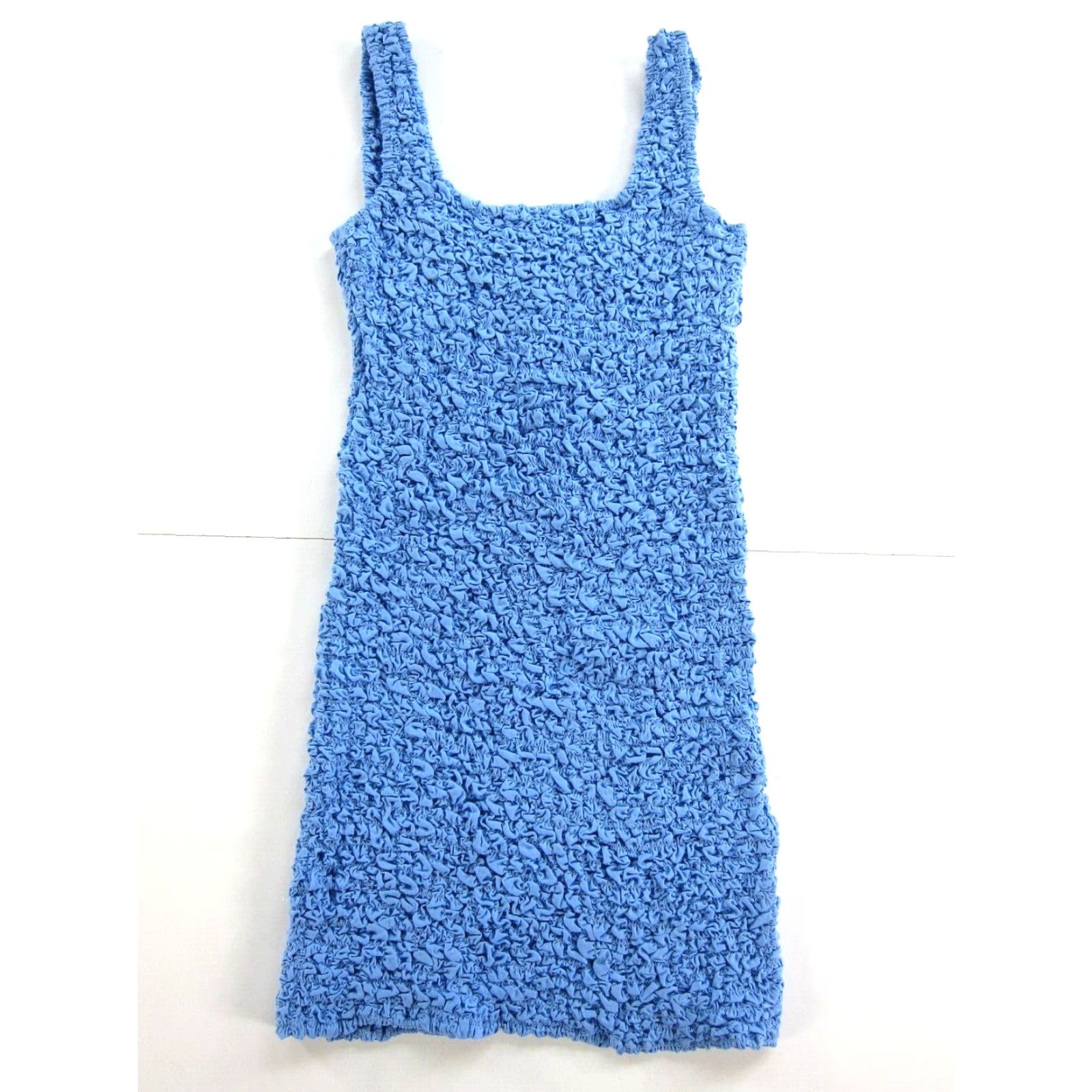 Cotton On NWT Cotton:On Periwinkle Hydrangea Blue Scrunchie Stretch Bodycon Mini Dress S Size S / US 4 / IT 40 - 2 Thumbnail