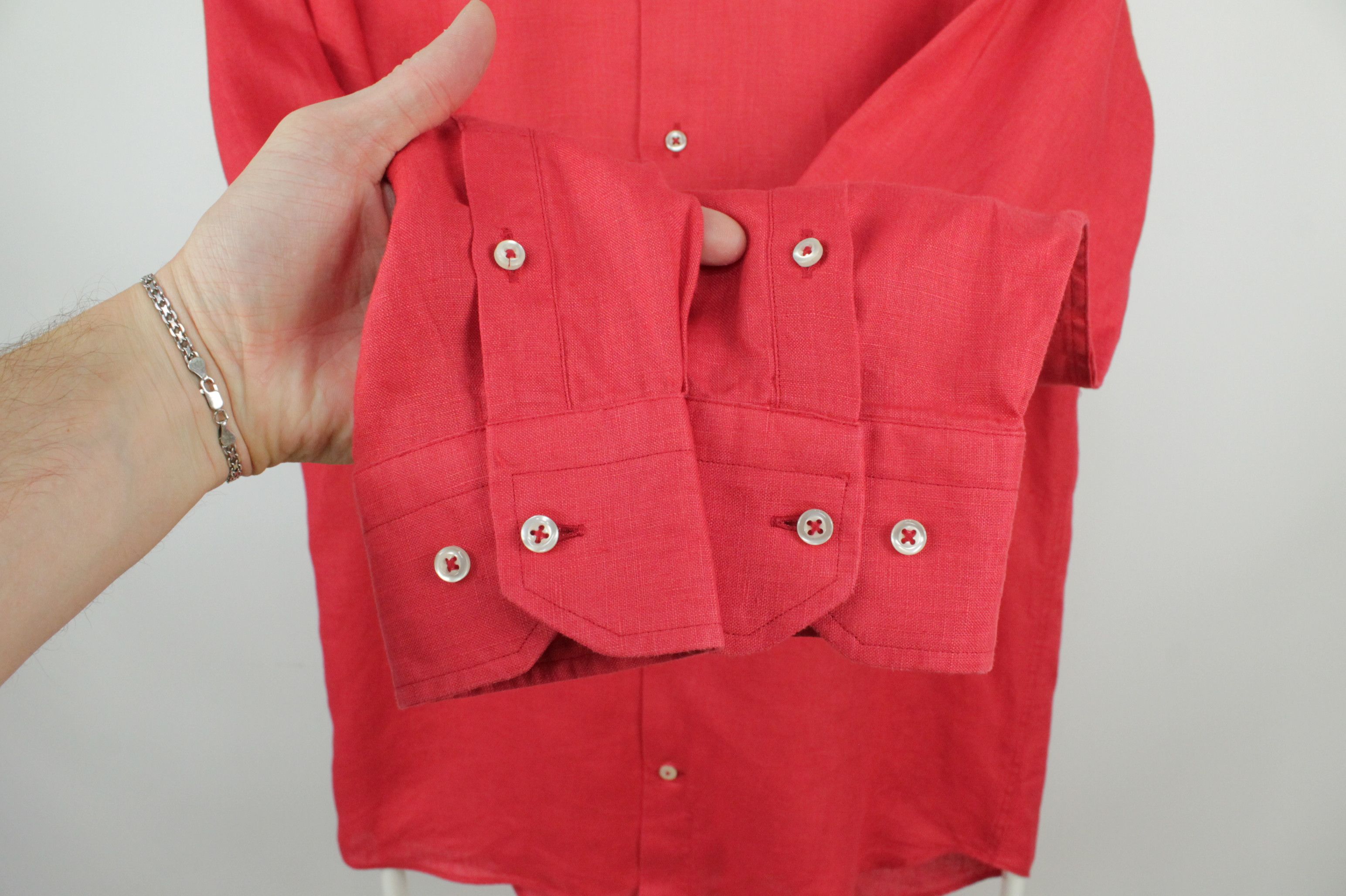 Other Nienteaffatto Napoli Red Linen Shirt Size US M / EU 48-50 / 2 - 5 Thumbnail