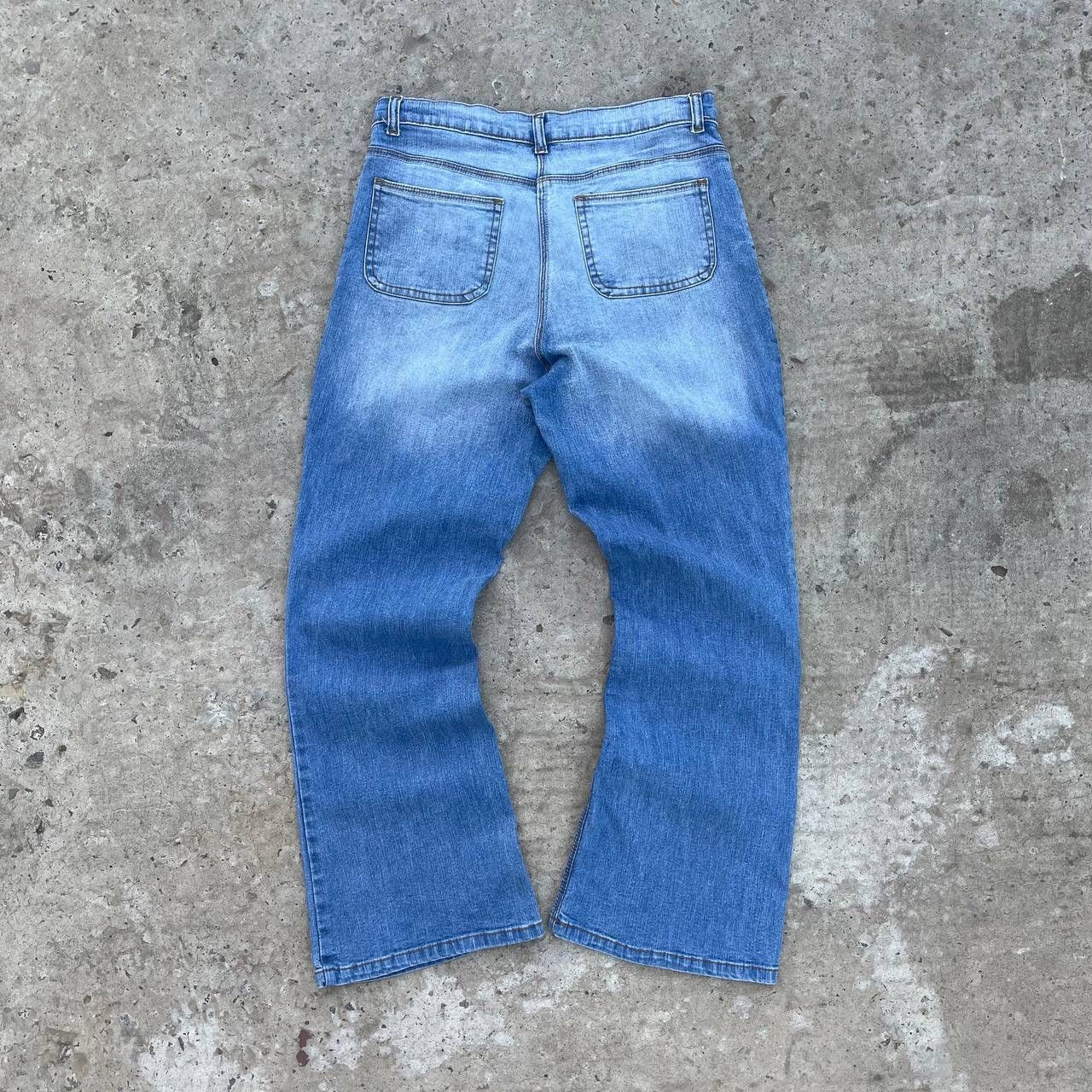 20471120 Vintage Women’s Japan XE Jeans Size 14 Wide Leg Y2K 00s USA Size 36" / US 14 / IT 50 - 2 Thumbnail