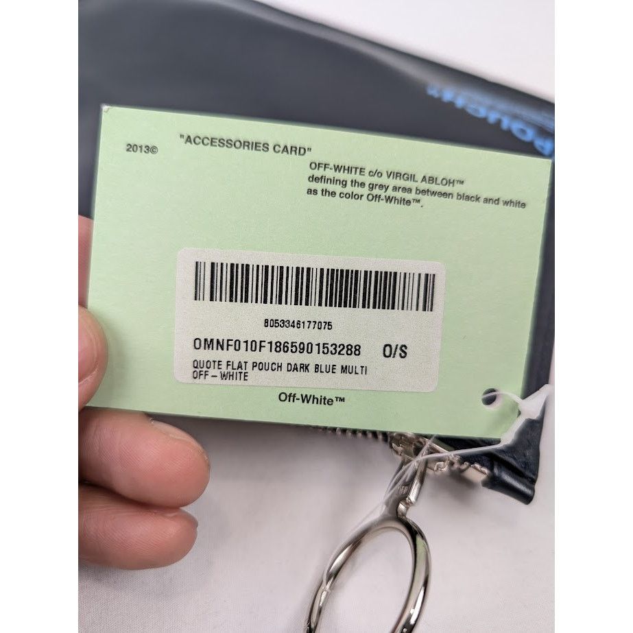 Off-White o1rshd1 Size: OS / Quote Flat Pouch In Dark Blue/Multi Size ONE SIZE - 13 Thumbnail