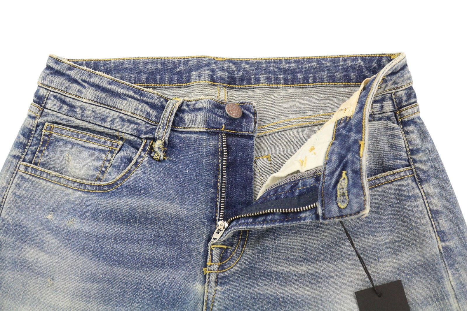R13 BOY STRAIGHT RIPS 27 Carlton Distress Ankle Blue 85450 Size 27" / US 4 / IT 40 - 4 Thumbnail