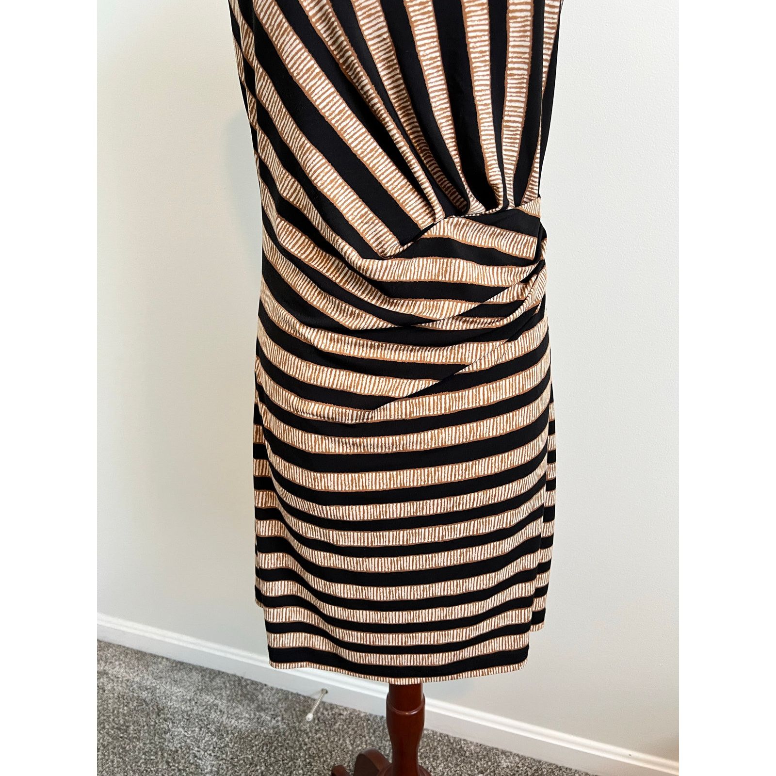 Loft Loft Sleeveless Striped Animal Print Knee Length Dress Small Size S / US 4 / IT 40 - 2 Thumbnail