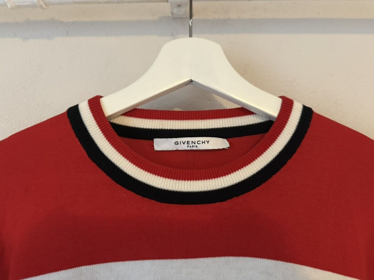 Givenchy Givenchy Red/Black Striped Cotton Sweater Size US L / EU 52-54 / 3 - 4 Thumbnail