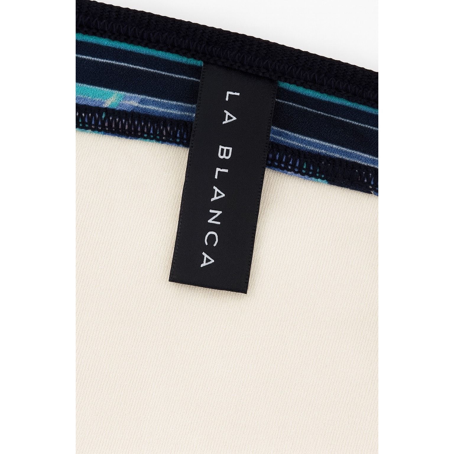 Other La Blanca Blue & Black Geometric Halter Bikini Top – Women’s Size ONE SIZE - 3 Thumbnail