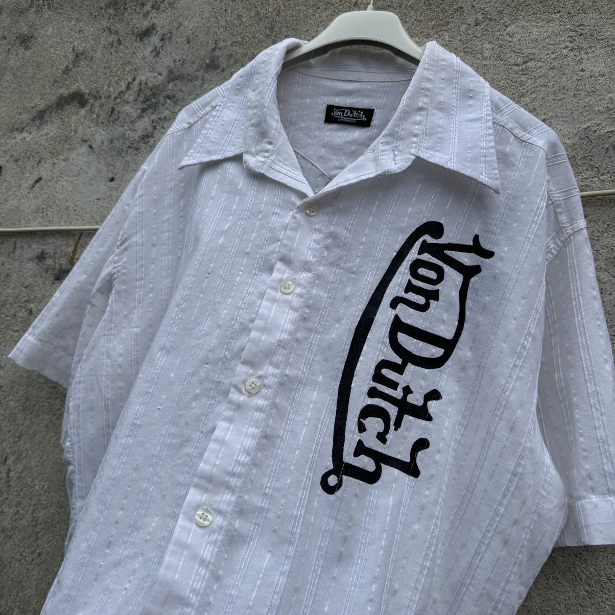 Von Dutch Vintage Von Dutch Logo Seersucker Shirt y2k swag drip boxy Size US L / EU 52-54 / 3 - 5 Thumbnail