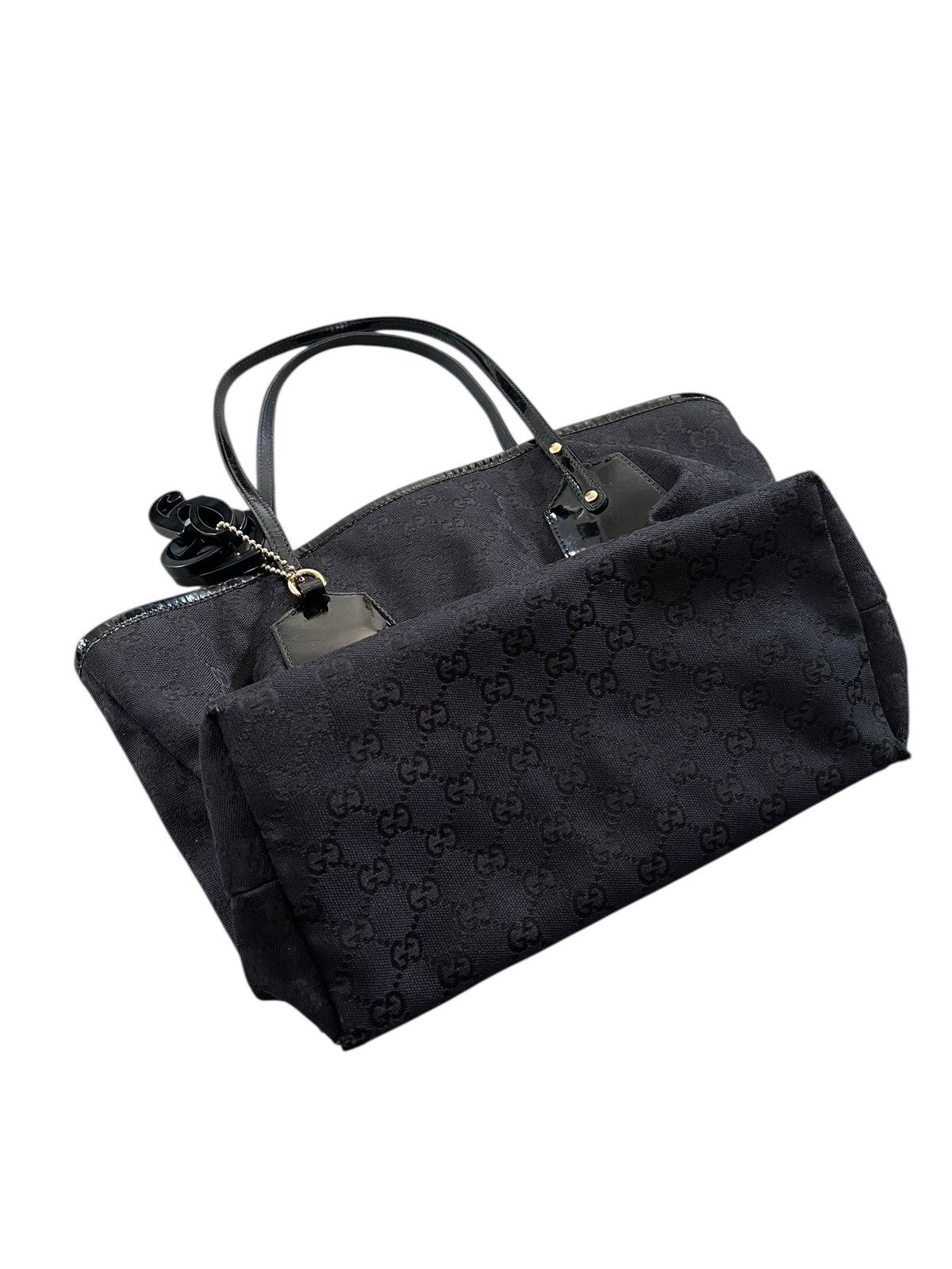 Gucci Gucci Black GG Canvas Jolie Tote Bag Size ONE SIZE - 9 Thumbnail