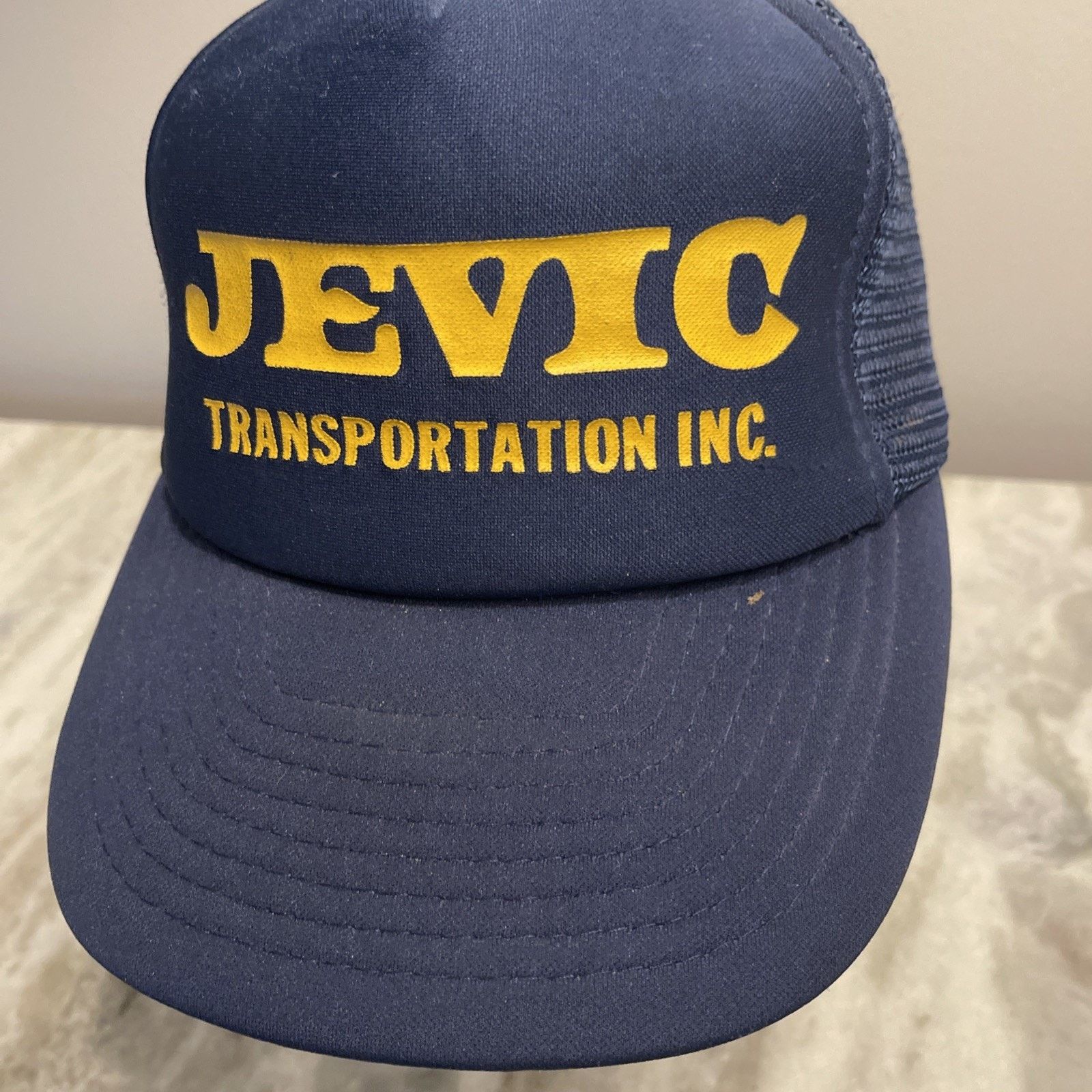 Vintage JEVIC Snapback Adult Baseball Ball Hat Vintage Navy Yellow Size ONE SIZE - 3 Thumbnail