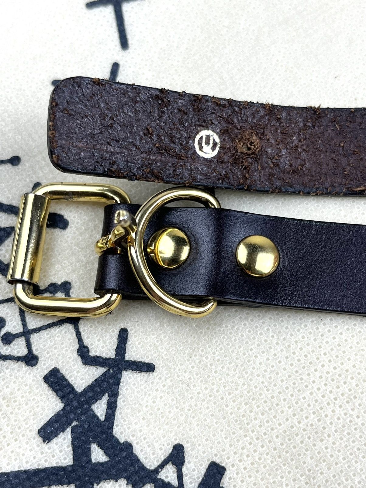 Undercover Undercover Triple Wrap Gold Studded Leather Belt Bracelet Size ONE SIZE - 4 Thumbnail