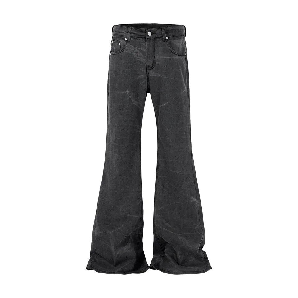 Japanese Brand Streetwear Washed Water Wave Micro Flared Size US 33 - 4 Thumbnail