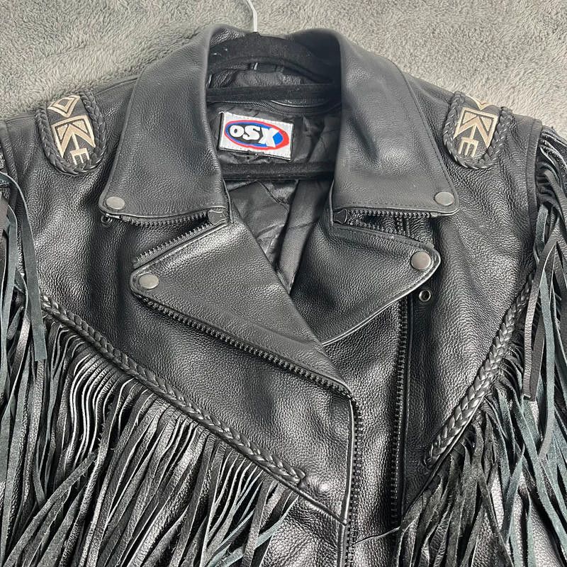 Designer OSX Leather Jacket L 100% Leather Size M / US 6-8 / IT 42-44 - 7 Thumbnail
