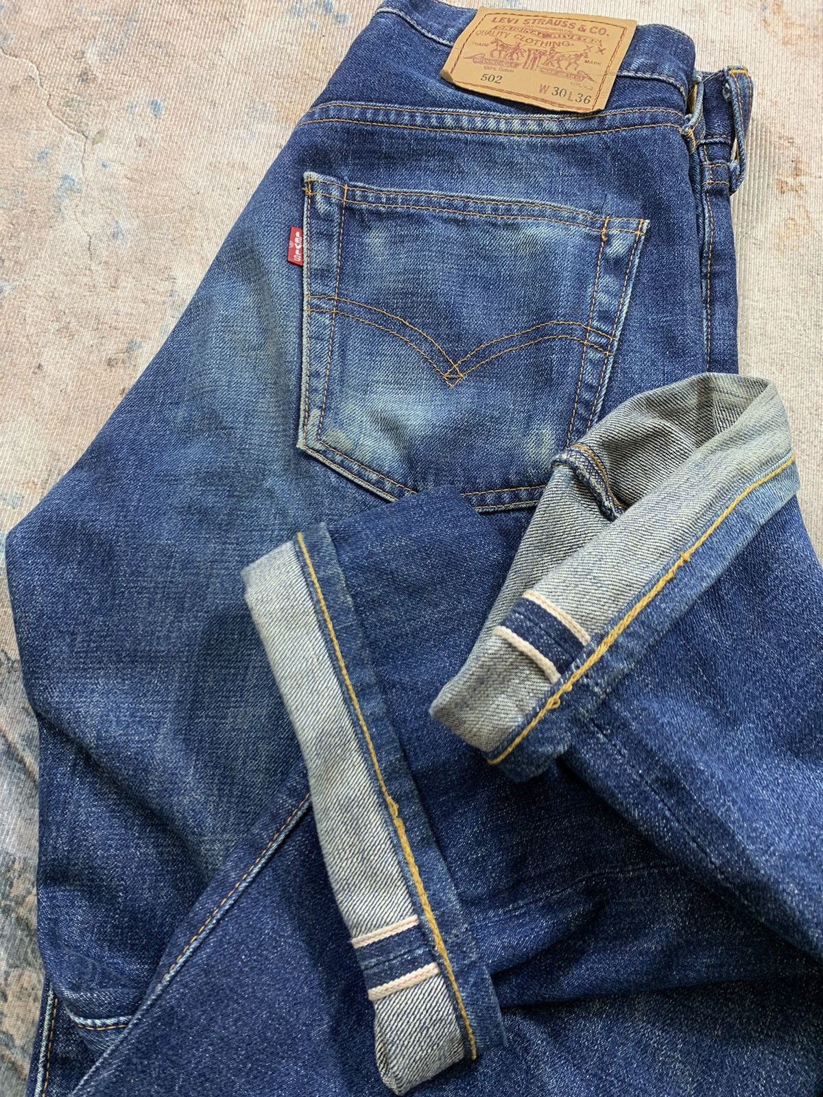 Levi's Vintage Levis 502 Big E selvedge Button J22 Denim Jeans Size US 30 / EU 46 - 9 Thumbnail