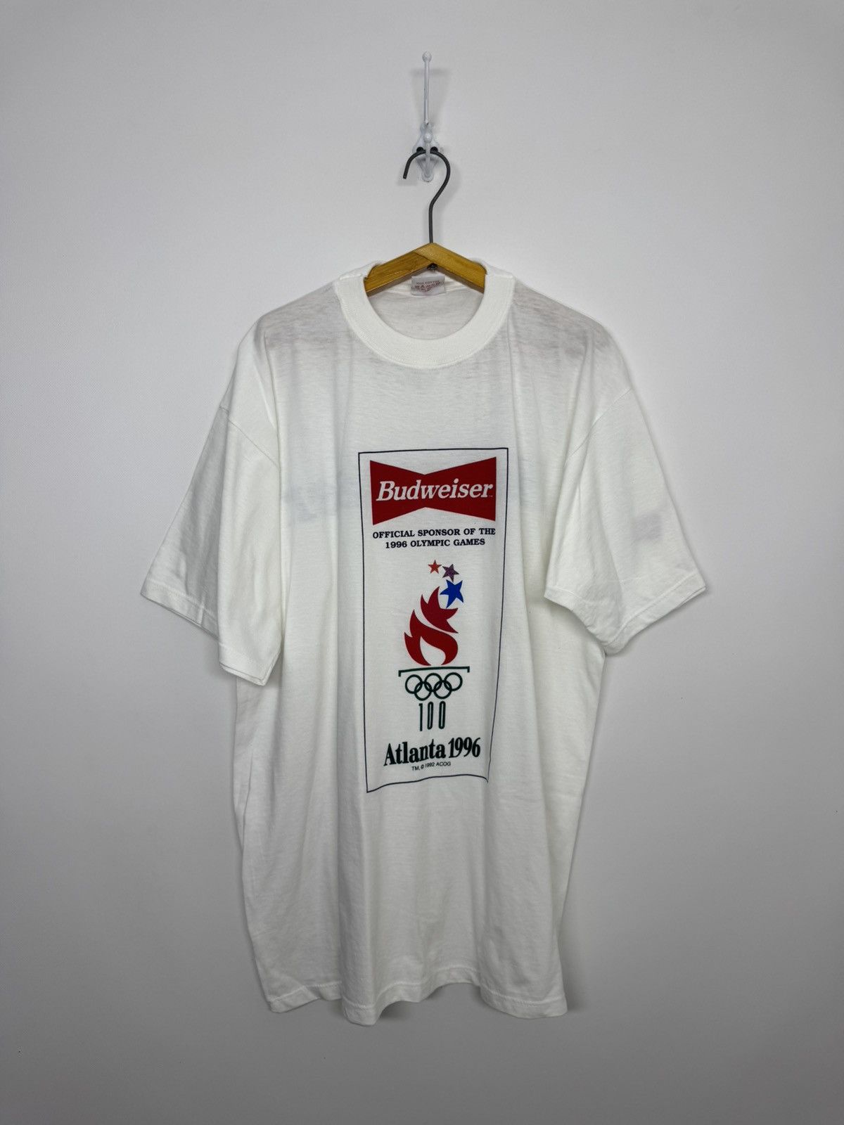 Budweiser Vintage Y2k 1996‼️RARE Olympic Games Atlanta t shirt 1996 Size US XL / EU 56 / 4 - 1 Thumbnail