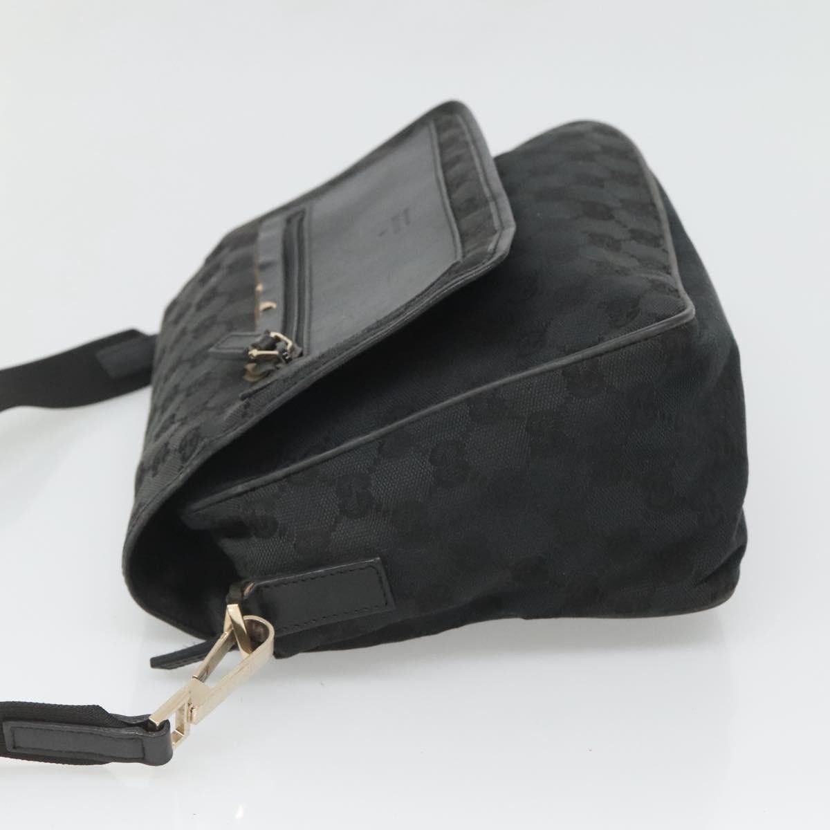 Gucci GUCCI GG Canvas Shoulder Bag Black Gold 019 019 Size ONE SIZE - 5 Thumbnail