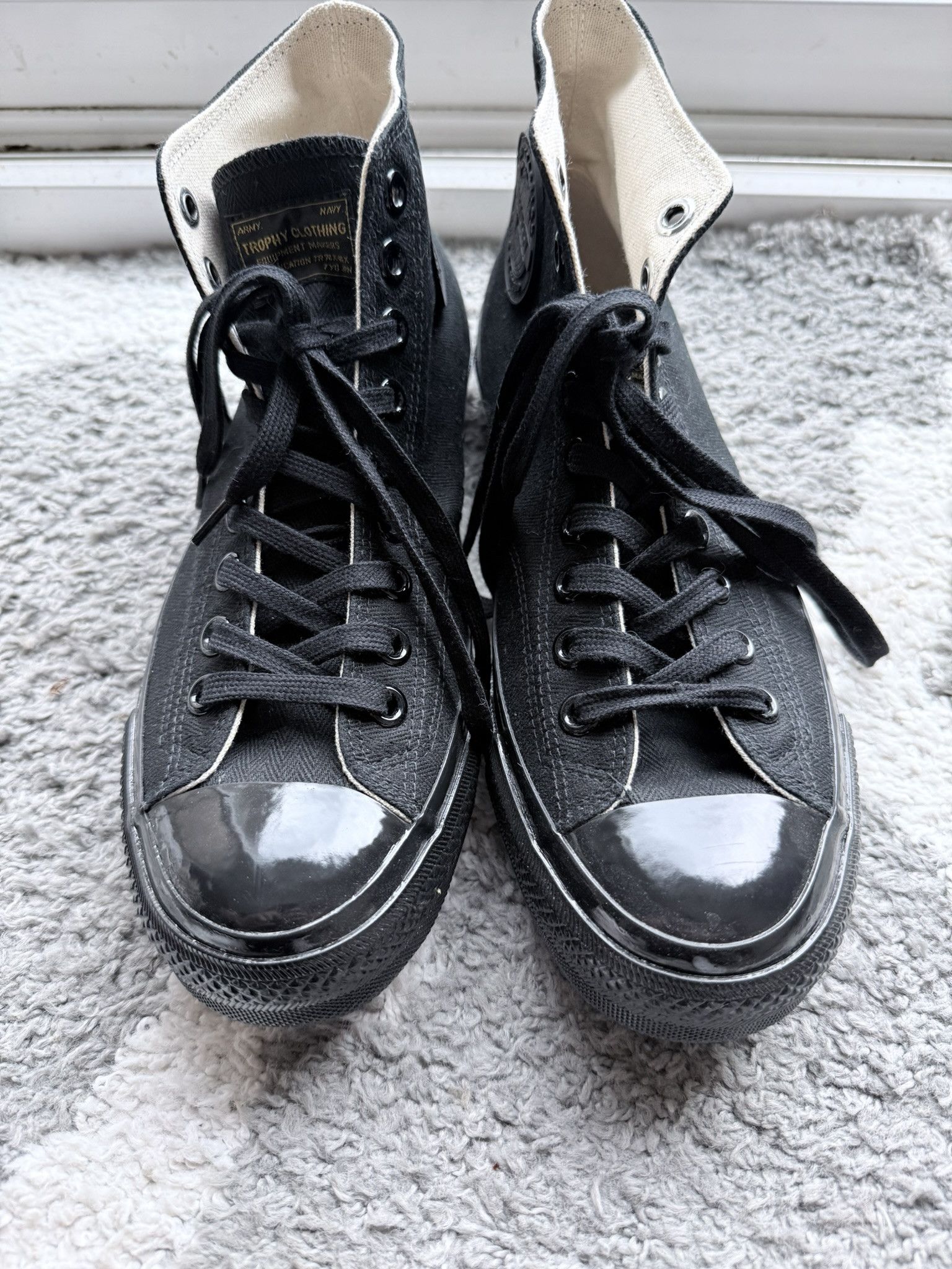 Trophy Clothing Mil Trainers Hi-Top / TR-Shoes02 Black x Black Size US 9 / EU 42 - 1 Thumbnail