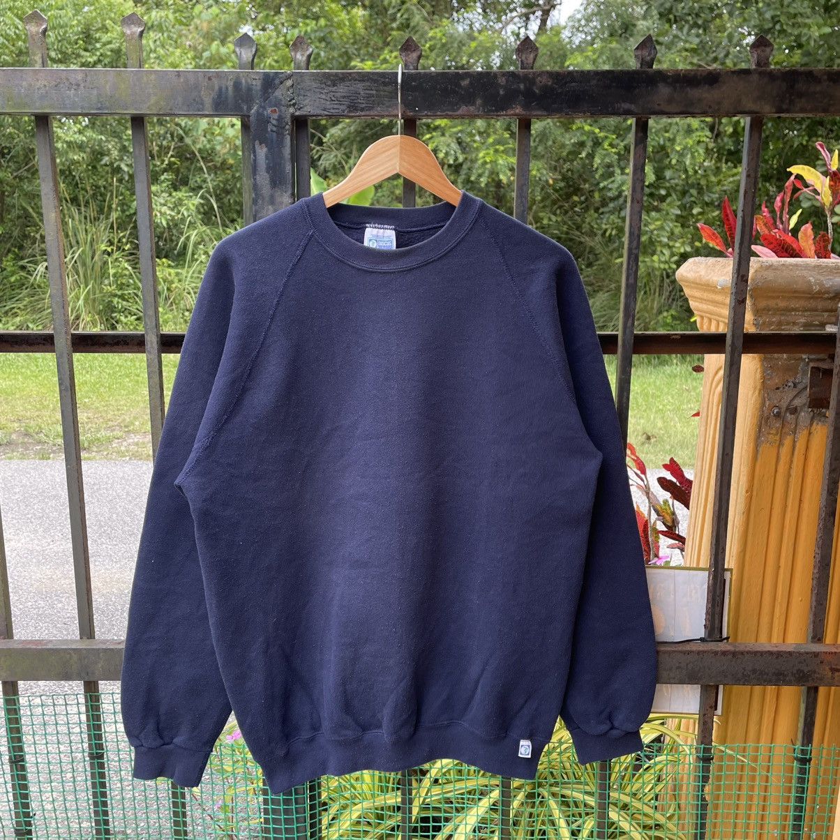 Vintage 🔥Vintage 90s Plain Minimalist Raglan Sweatshirts Size US M / EU 48-50 / 2 - 1 Thumbnail